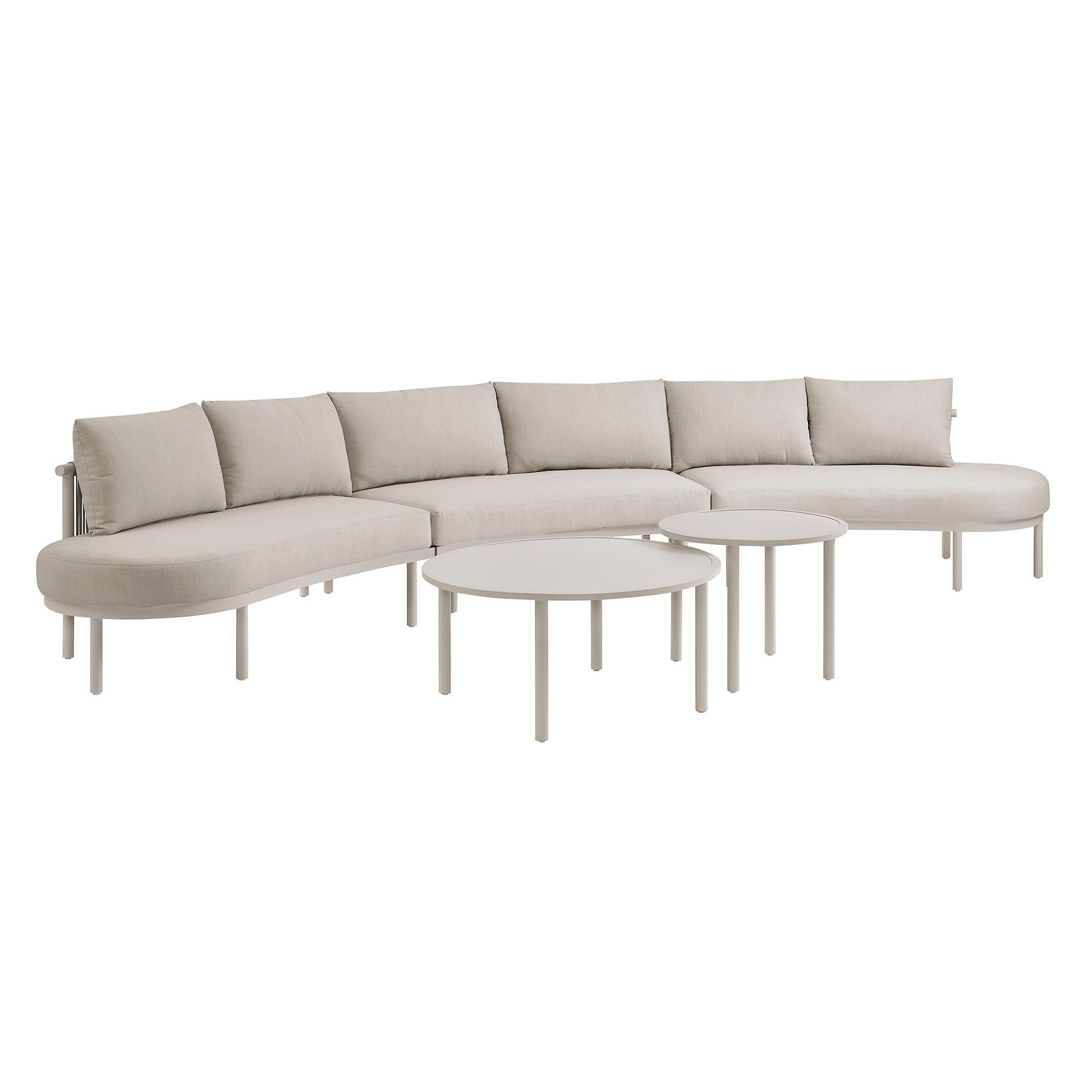 Porta 5 Piece Outdoor Patio Aluminum Modular Sofa Set by Modway