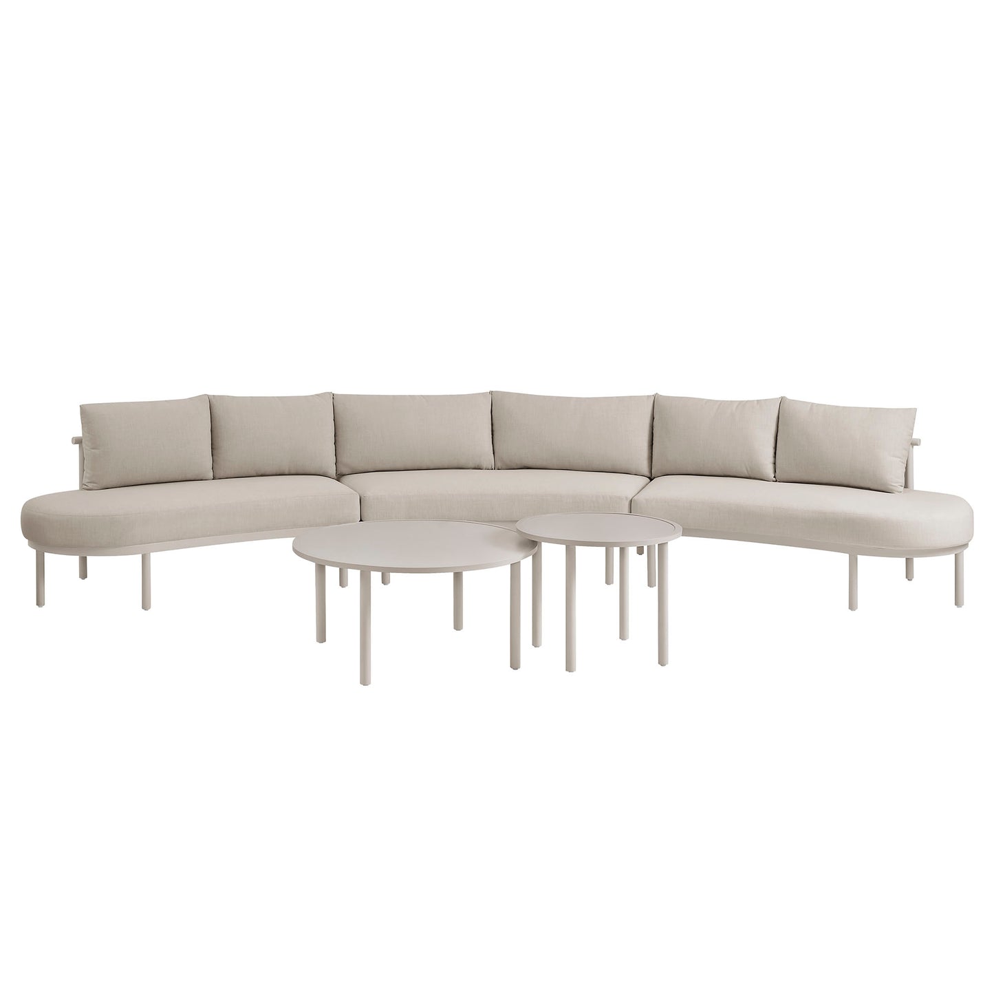 Porta 5 Piece Outdoor Patio Aluminum Modular Sofa Set by Modway