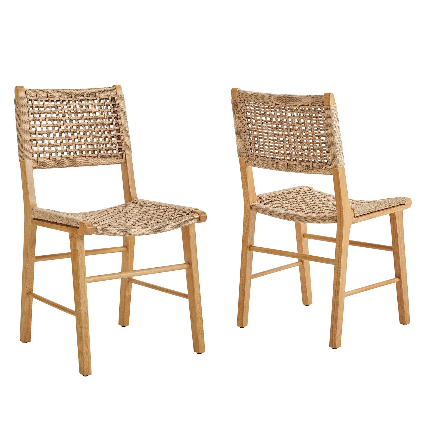 Tindra Woven Dining Chairs Set of 2 by Modway