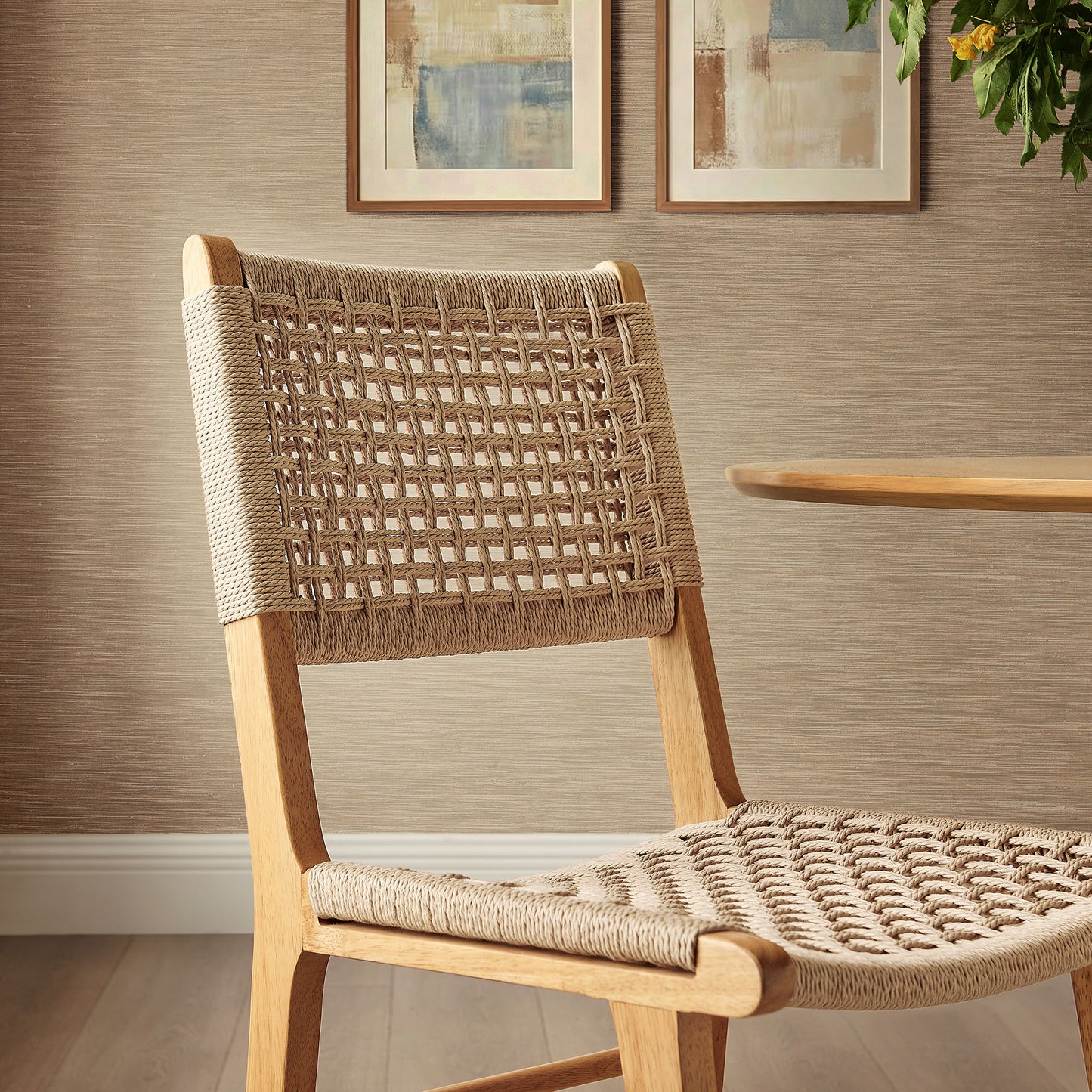 Tindra Woven Dining Chairs Set of 2 by Modway