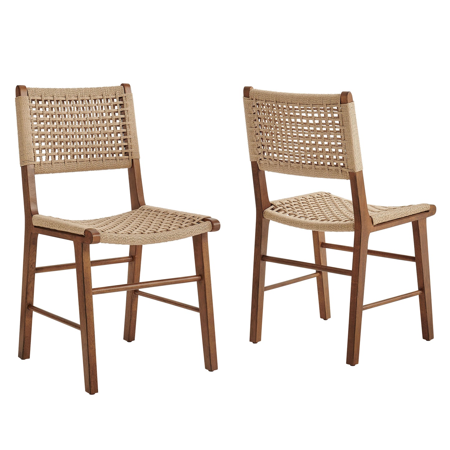 Tindra Woven Dining Chairs Set of 2 by Modway