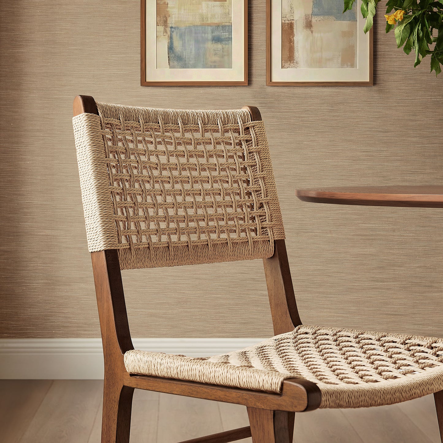 Tindra Woven Dining Chairs Set of 2 by Modway