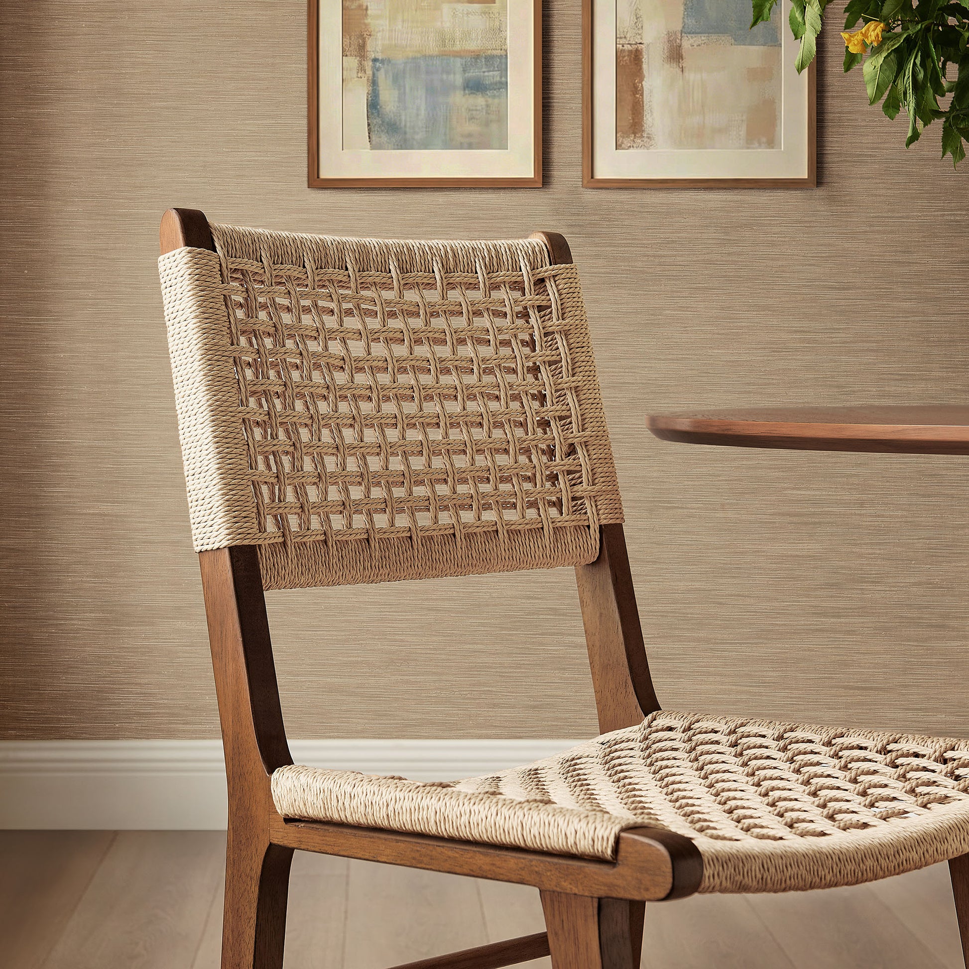 Tindra Woven Dining Chairs Set of 2 by Modway