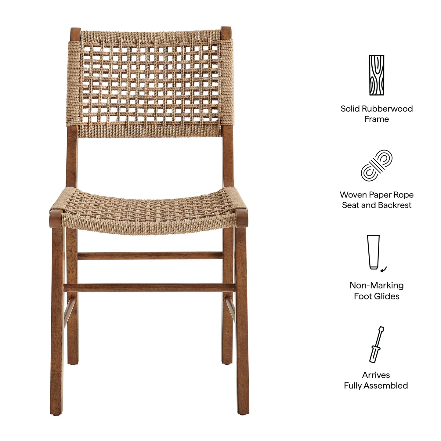 Tindra Woven Dining Chairs Set of 2 by Modway