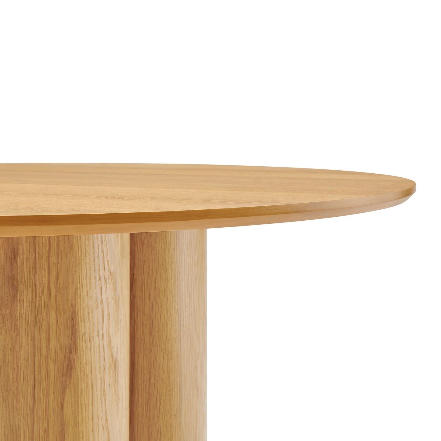 Renwick 47 Inch Oak Veneer Round Pedestal Dining Table by Modway