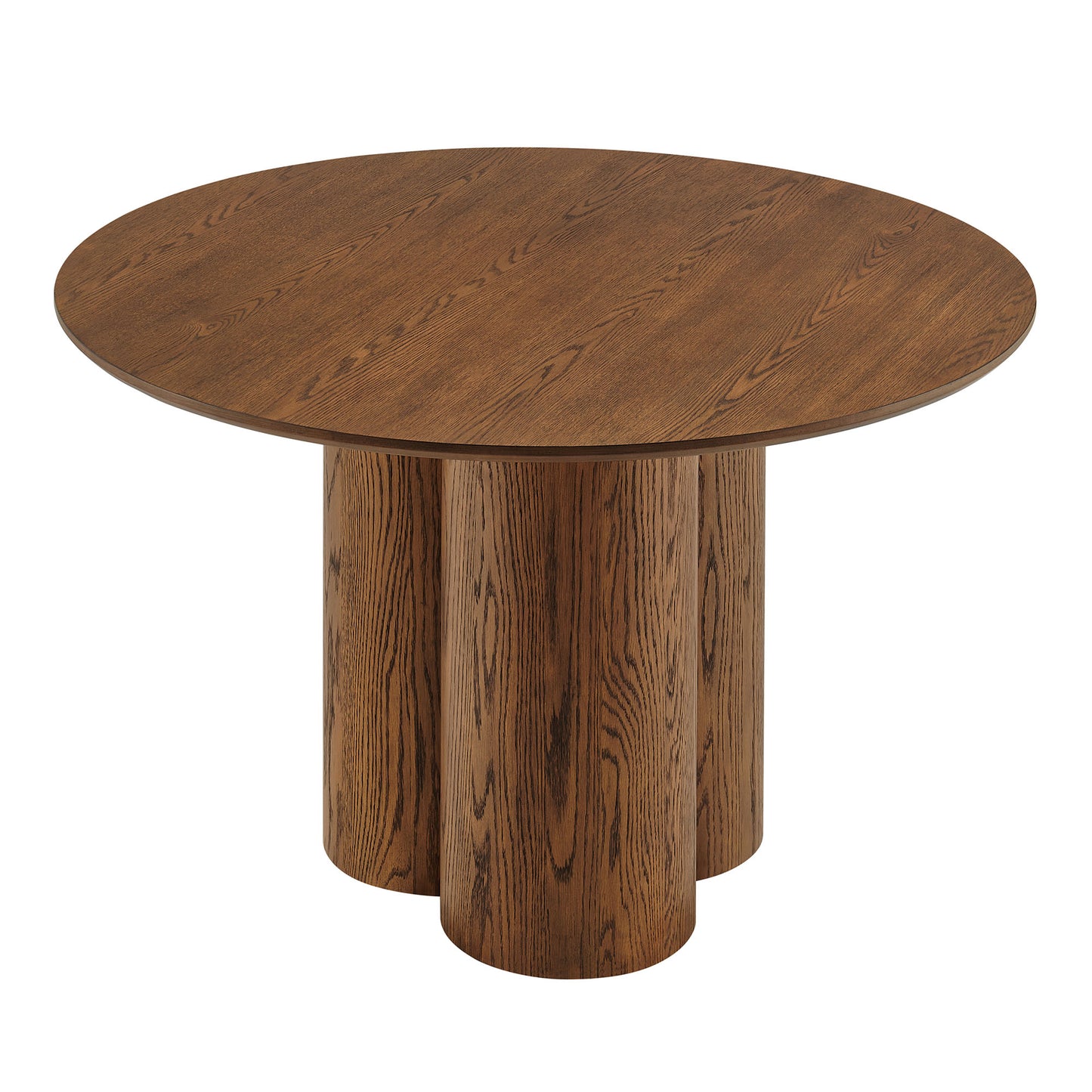Renwick 47 Inch Oak Veneer Round Pedestal Dining Table by Modway