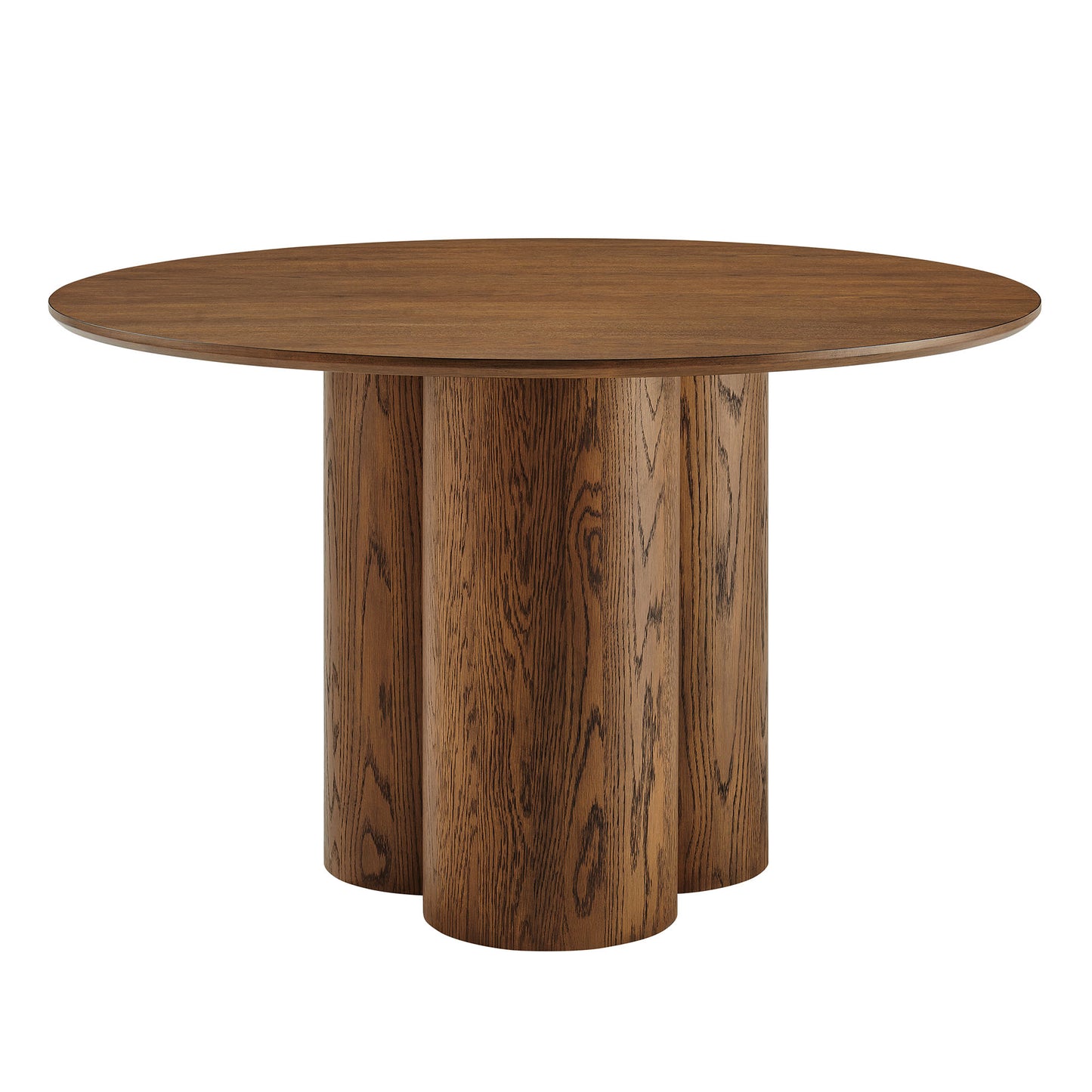 Renwick 47 Inch Oak Veneer Round Pedestal Dining Table by Modway