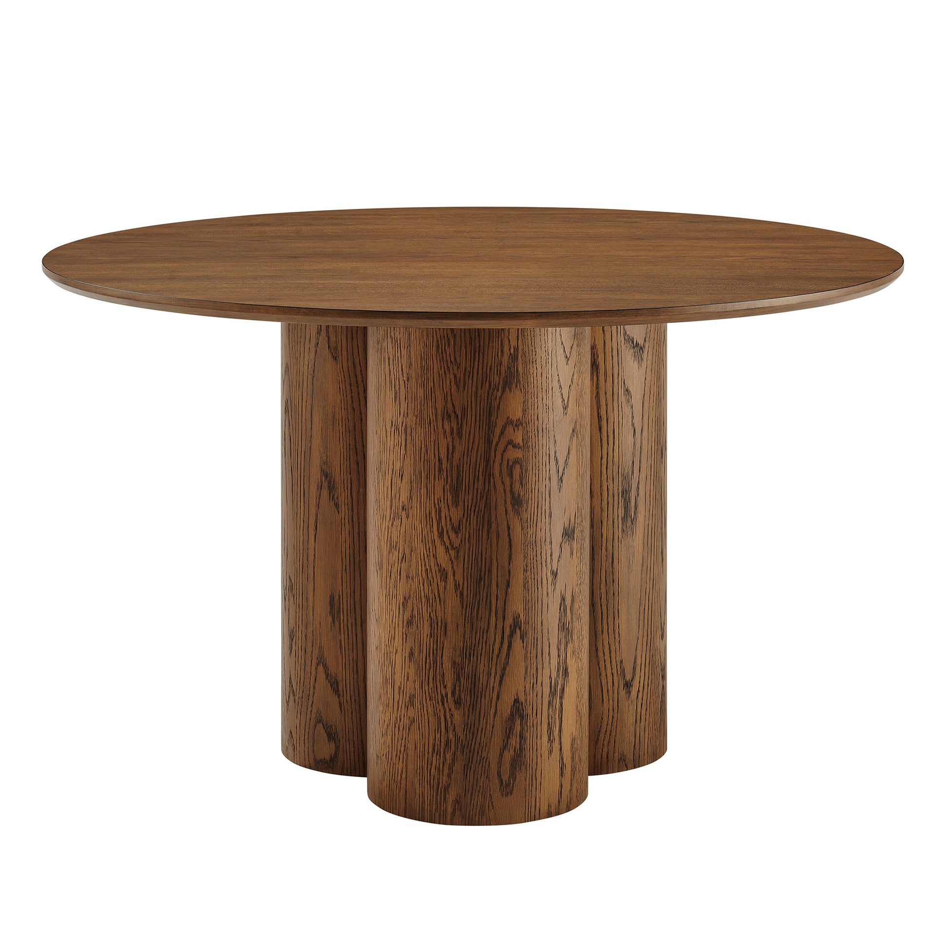 Renwick 47 Inch Oak Veneer Round Pedestal Dining Table by Modway