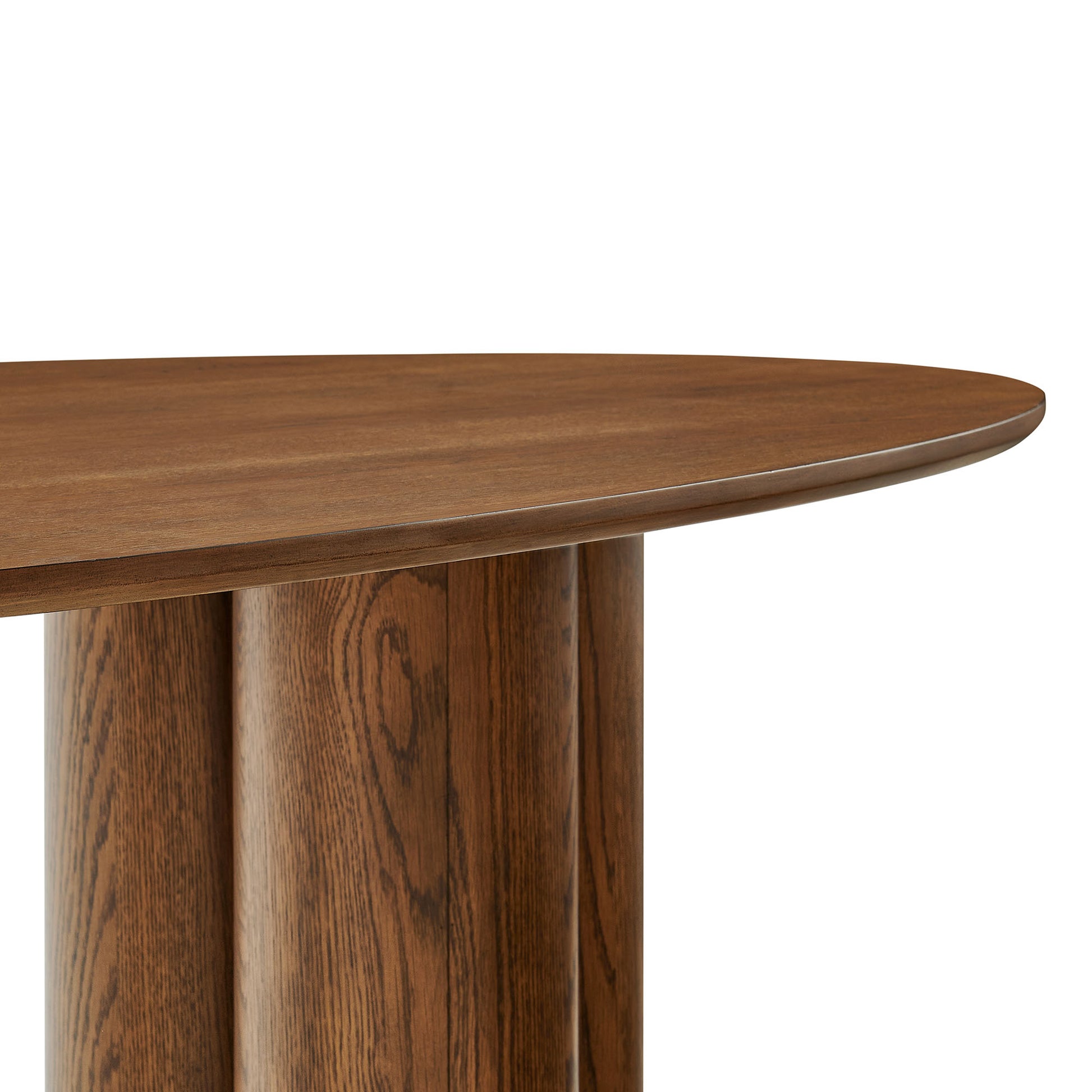 Renwick 79 Inch Oak Veneer Oval Pedestal Dining Table by Modway