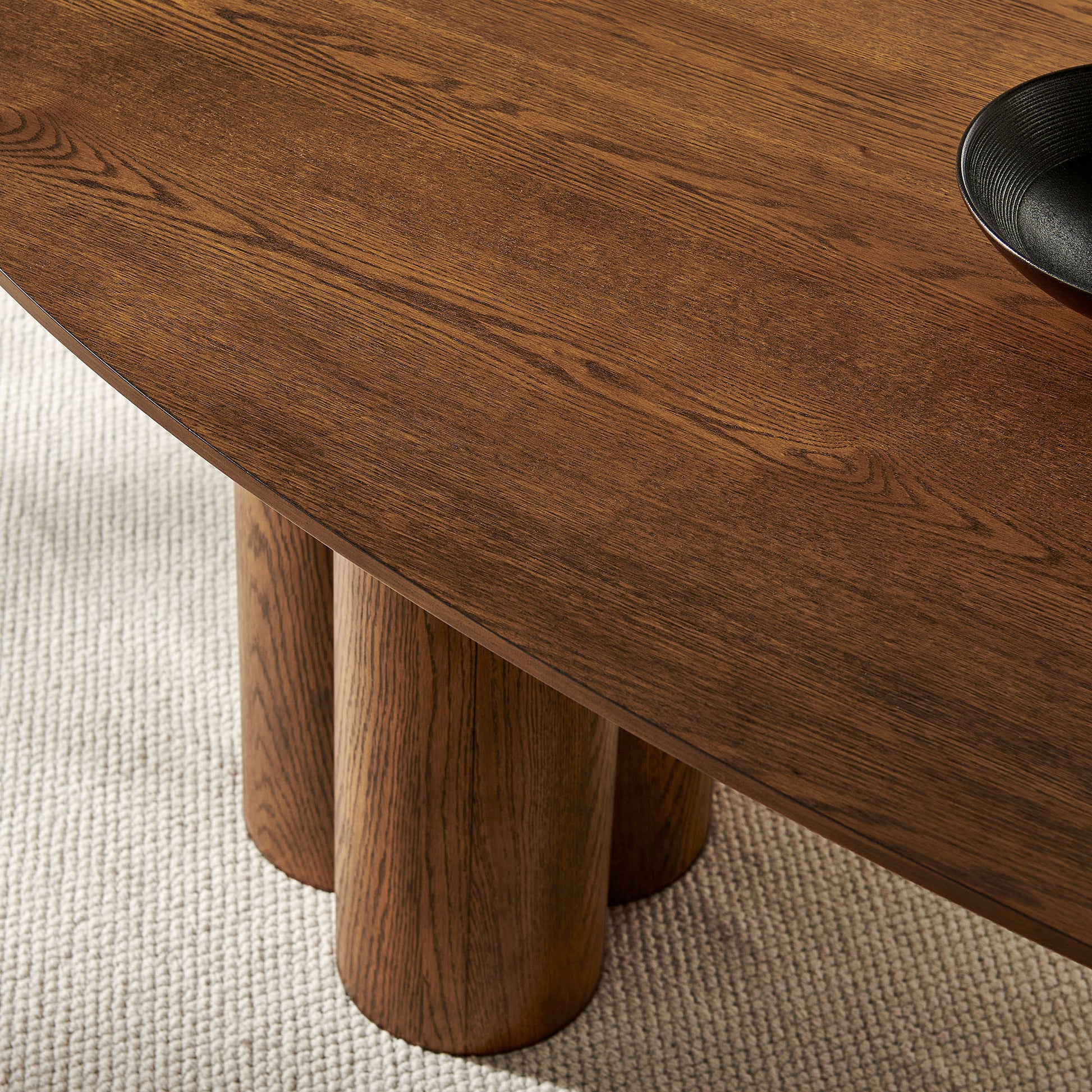 Renwick 79 Inch Oak Veneer Oval Pedestal Dining Table by Modway