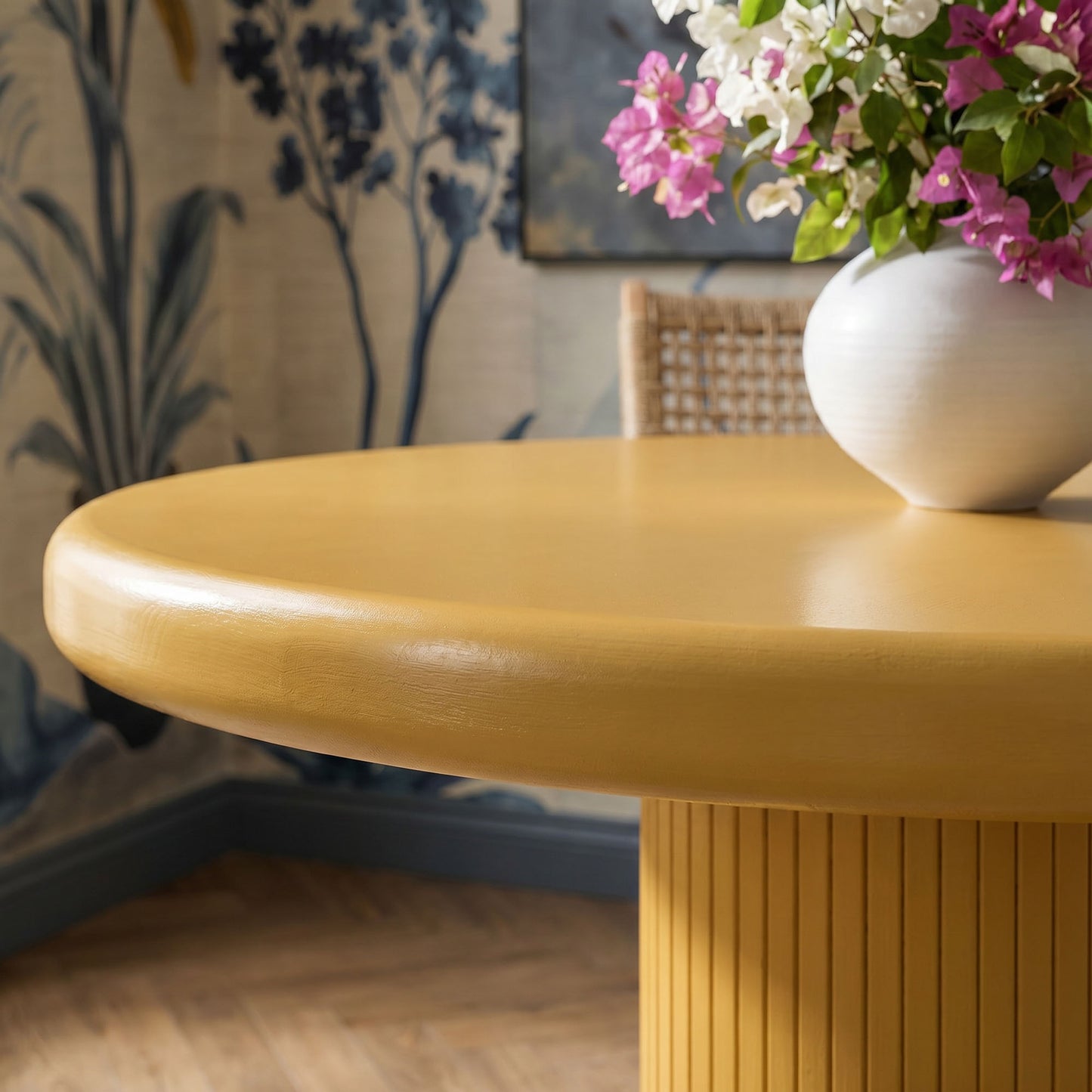 Belmonte 45 Inch Painted Wood Round Pedestal Dining Table by Modway