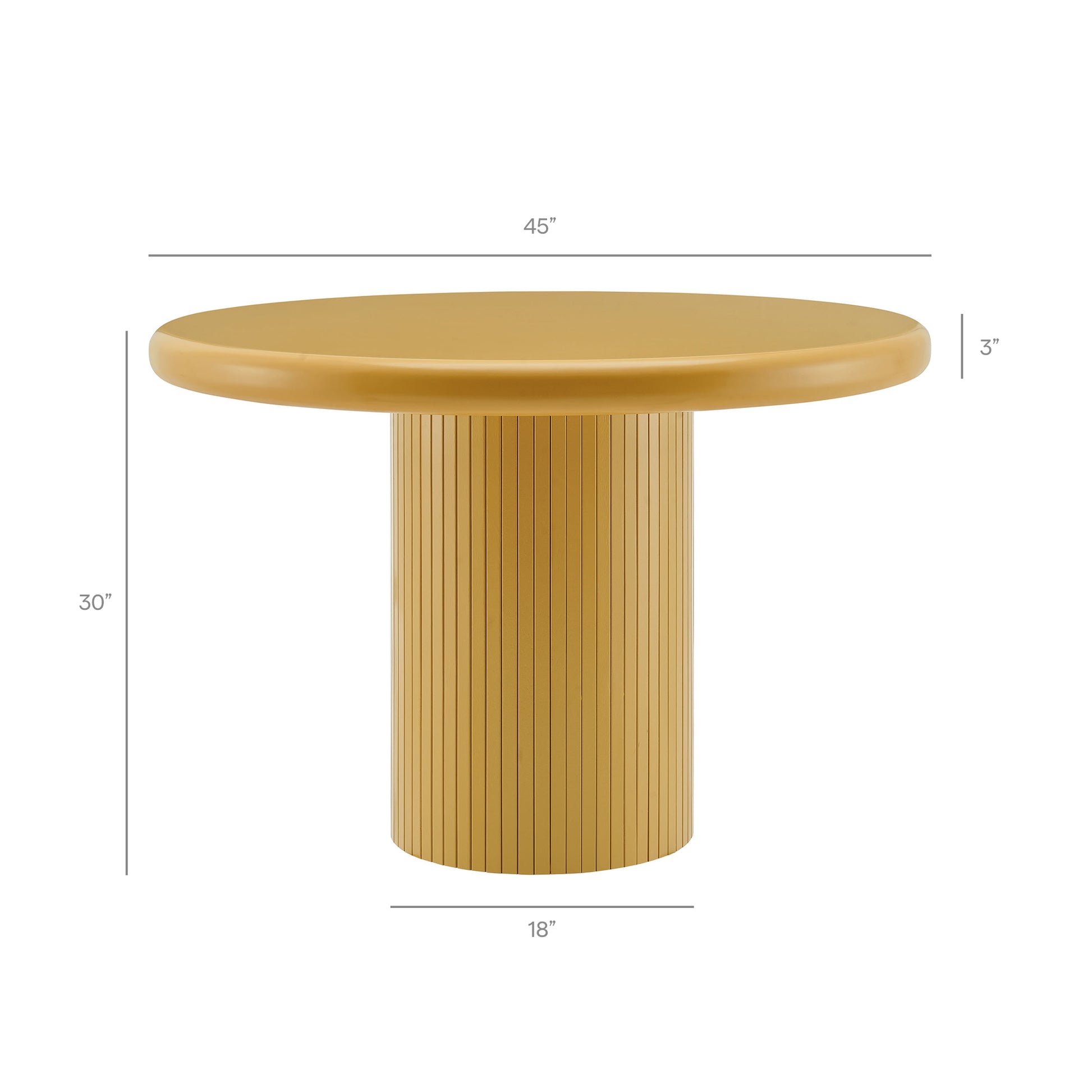 Belmonte 45 Inch Painted Wood Round Pedestal Dining Table by Modway
