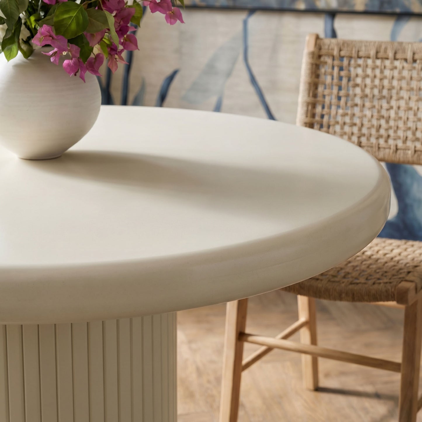 Belmonte 45 Inch Painted Wood Round Pedestal Dining Table by Modway