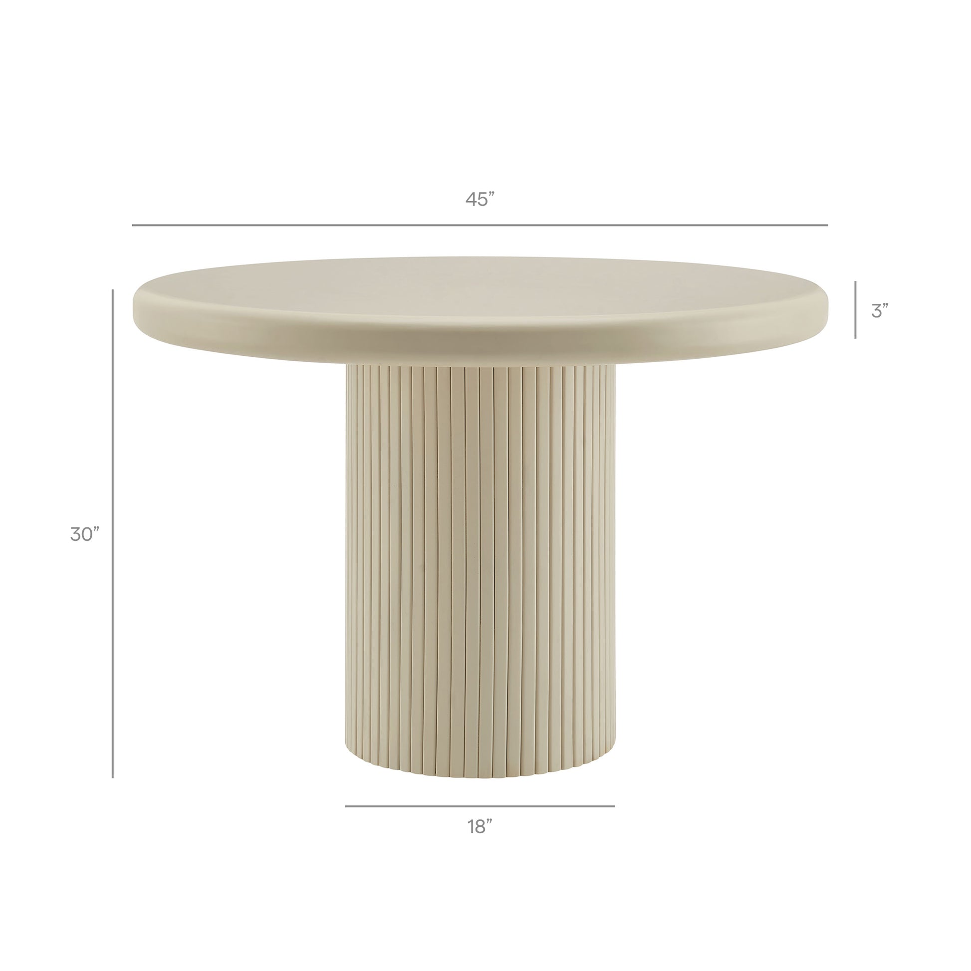 Belmonte 45 Inch Painted Wood Round Pedestal Dining Table by Modway