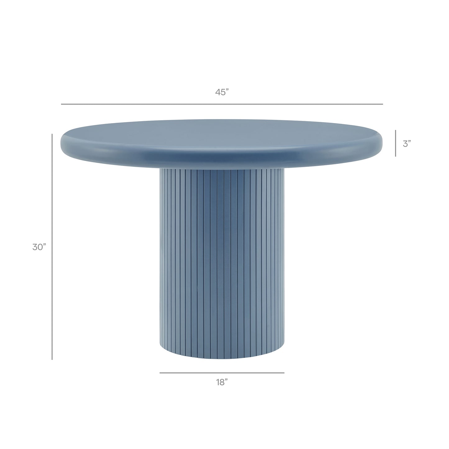 Belmonte 45 Inch Painted Wood Round Pedestal Dining Table by Modway