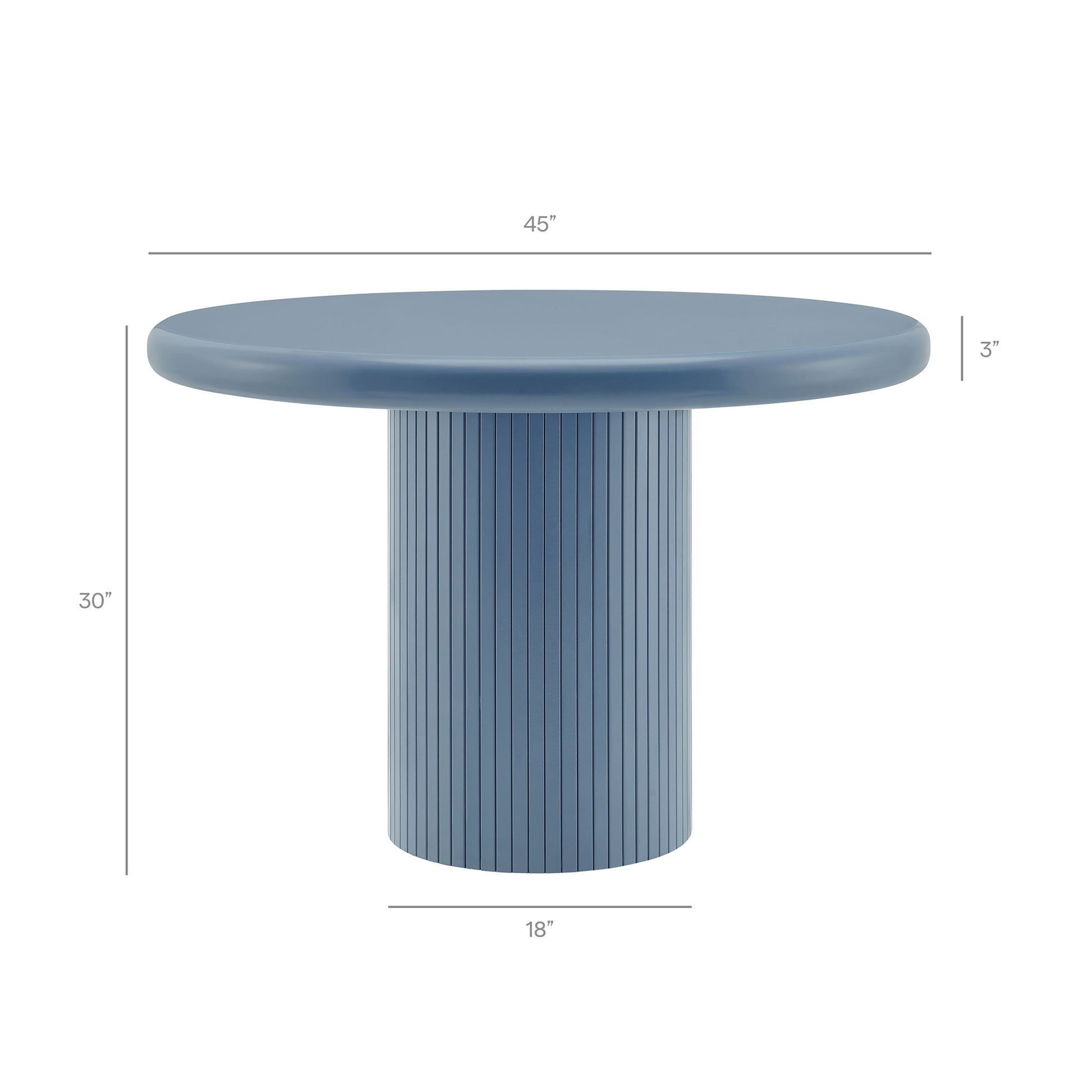 Belmonte 45 Inch Painted Wood Round Pedestal Dining Table by Modway