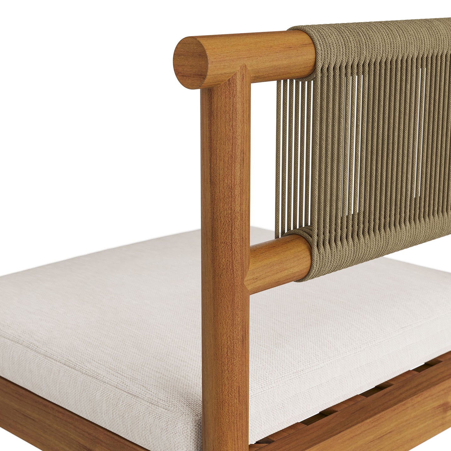 Eleni Outdoor Patio Teak Wood Bar Stools Set of 2 by Modway