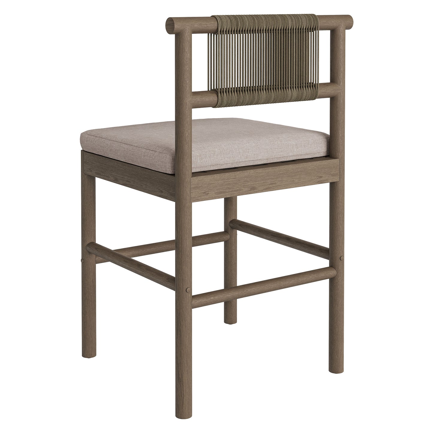 Eleni Outdoor Patio Teak Wood Counter Stools Set of 2 by Modway