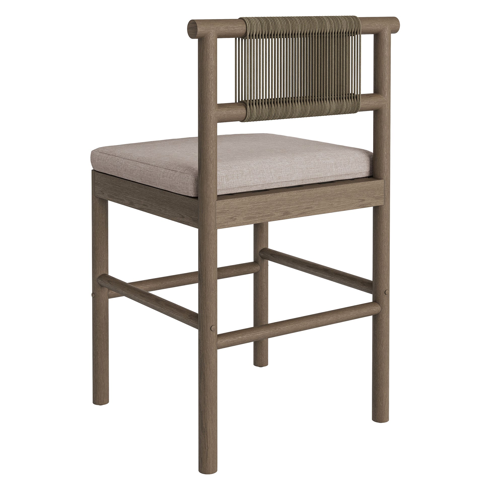 Eleni Outdoor Patio Teak Wood Counter Stools Set of 2 by Modway
