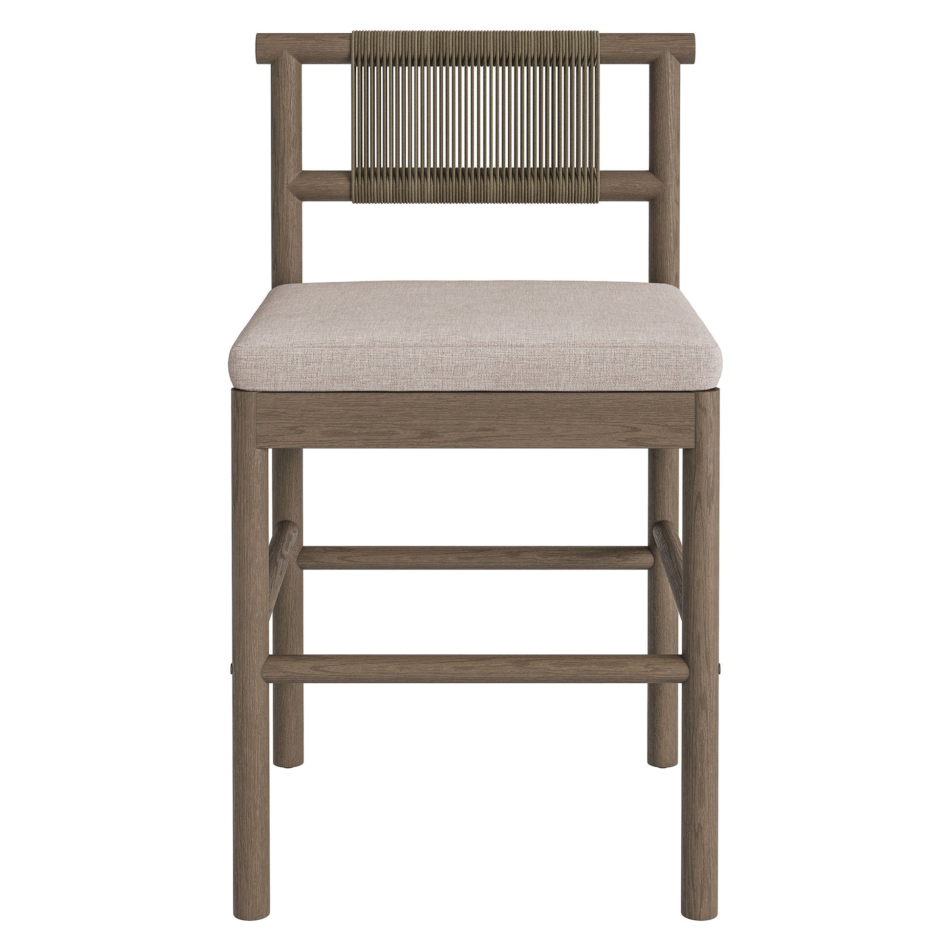 Eleni Outdoor Patio Teak Wood Counter Stools Set of 2 by Modway
