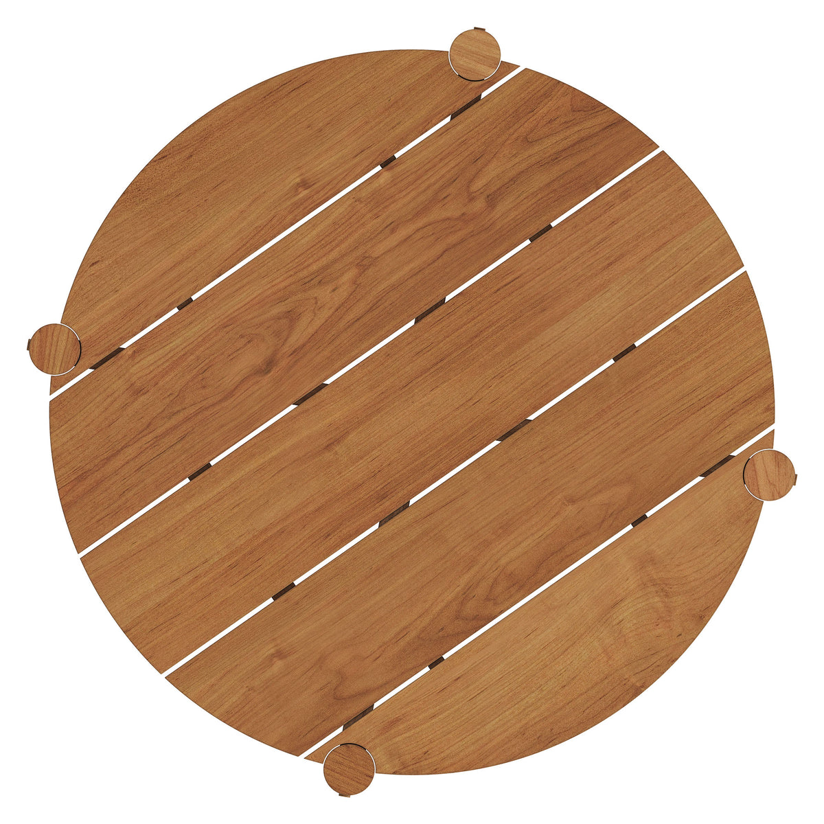 Eleni Round 35 Inch Outdoor Patio Teak Wood Round Bar Table by Modway