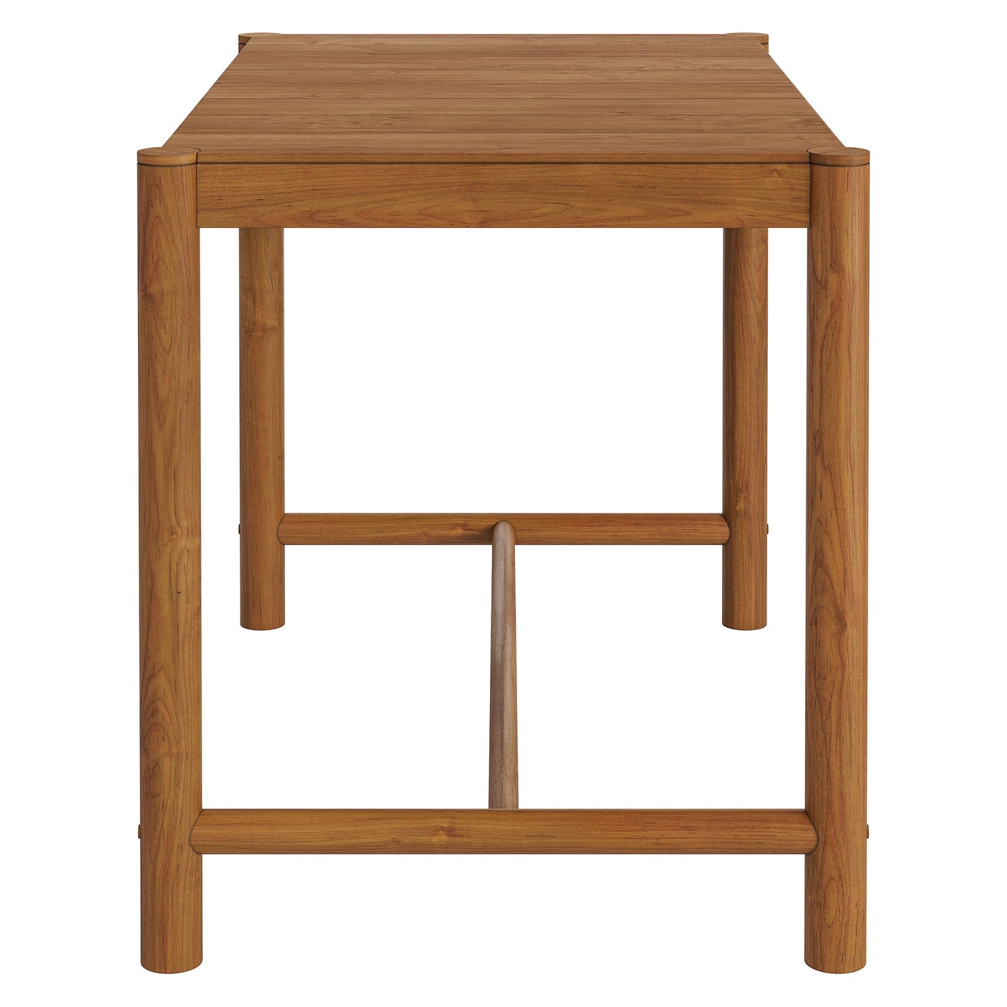 Eleni Rectangle 56-Inch Outdoor Patio Teak Wood Rectangular Bar Table by Modway