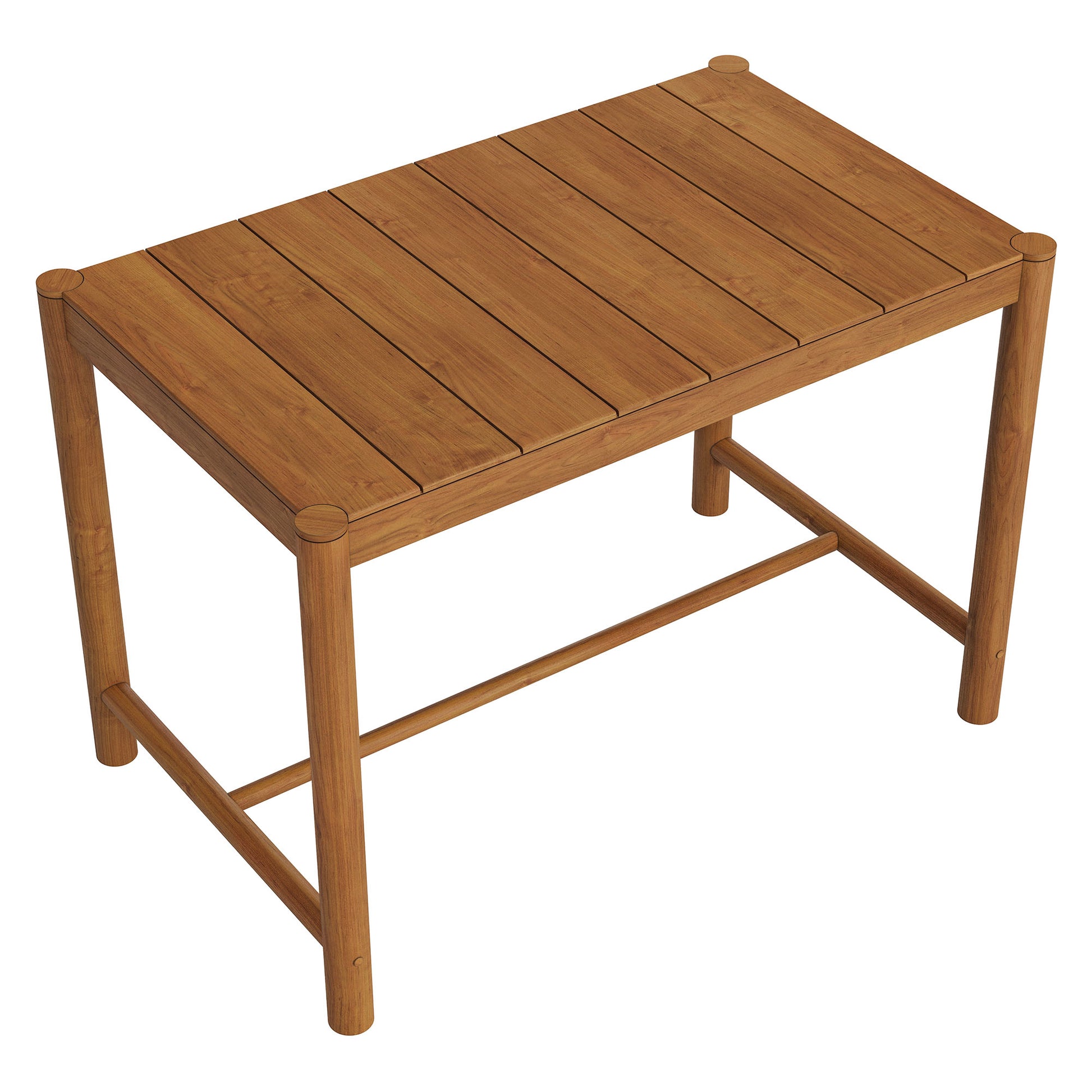 Eleni Rectangle 56-Inch Outdoor Patio Teak Wood Rectangular Bar Table by Modway