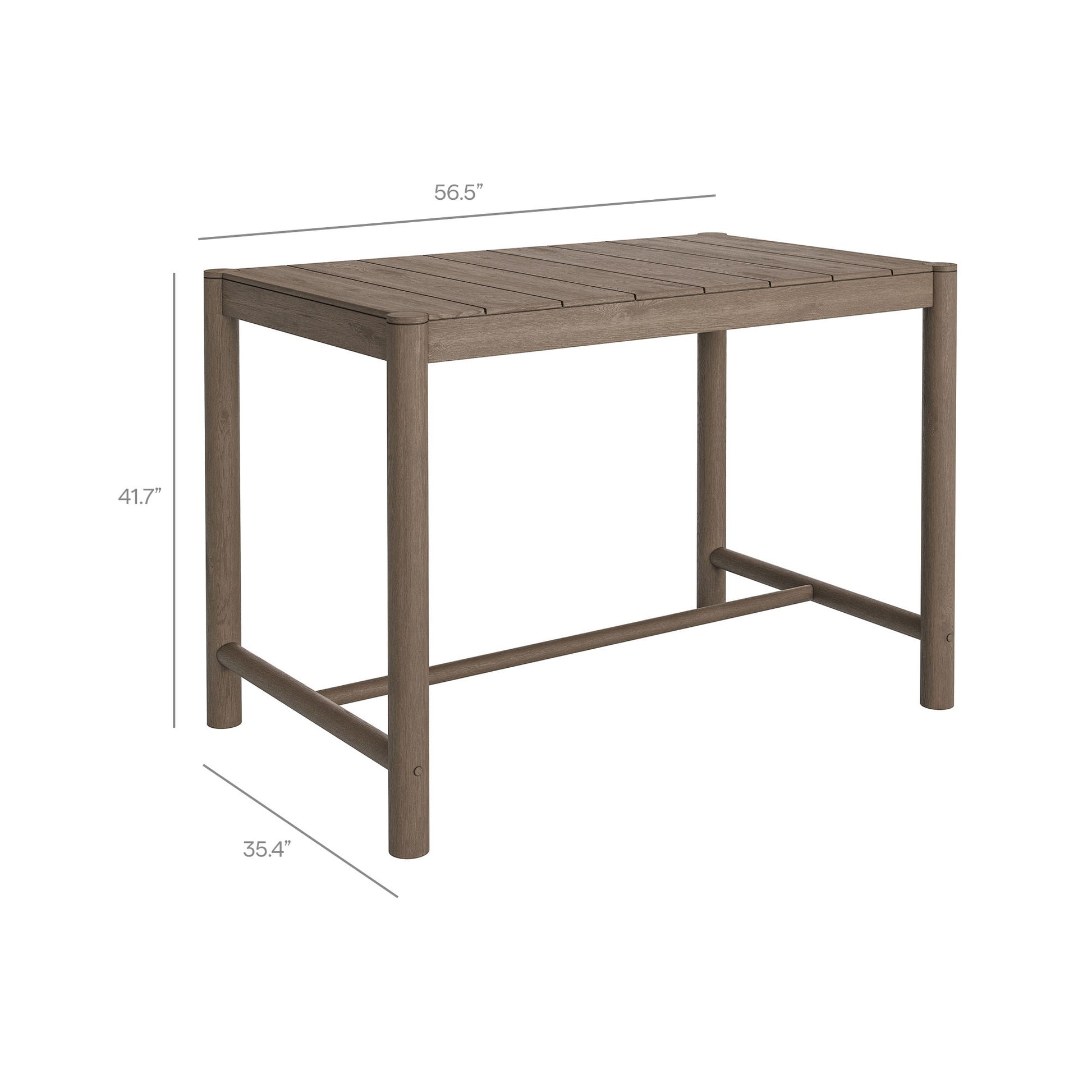 Eleni 5-Piece Outdoor Patio Teak Wood Bar Set by Modway