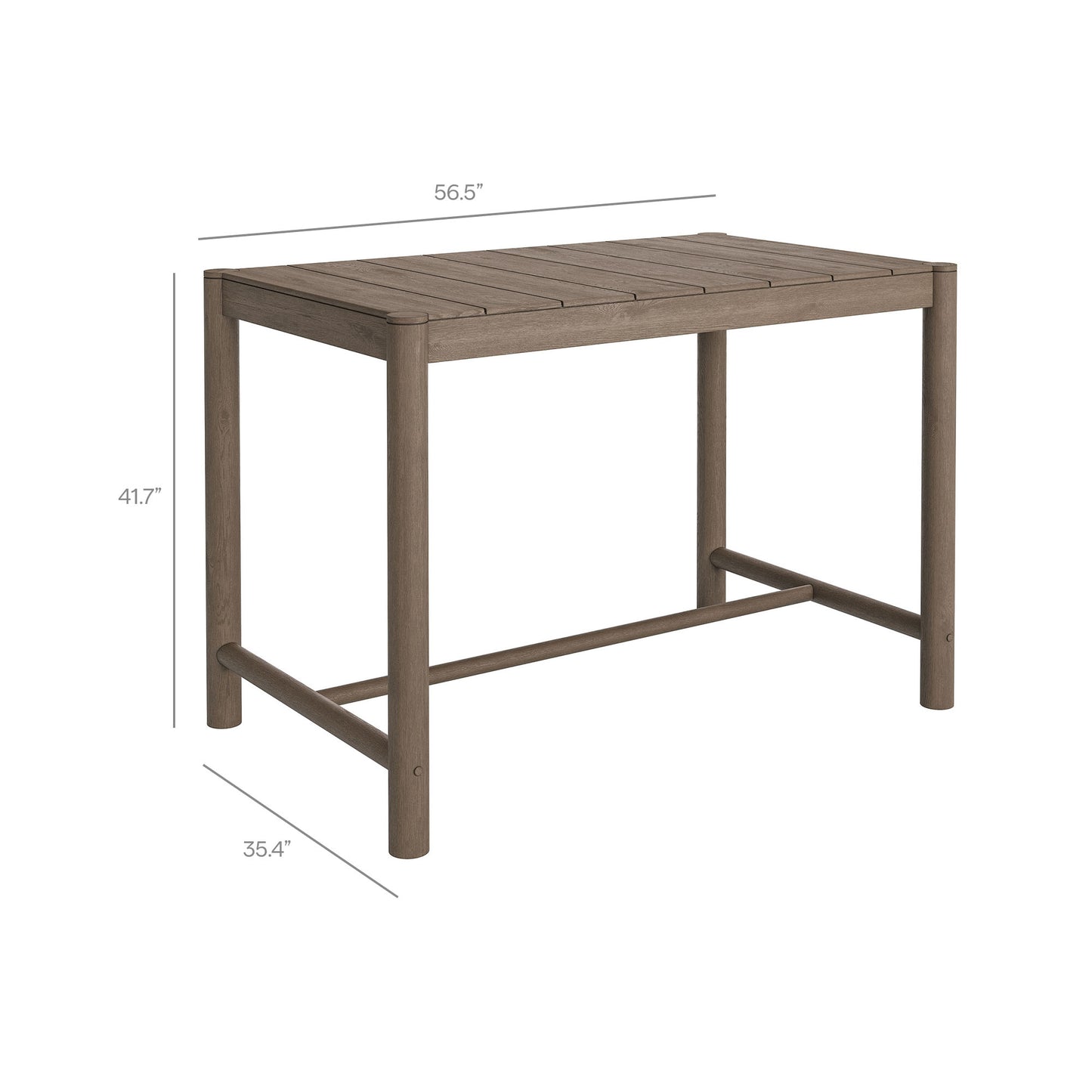 Eleni 5-Piece Outdoor Patio Teak Wood Bar Set by Modway