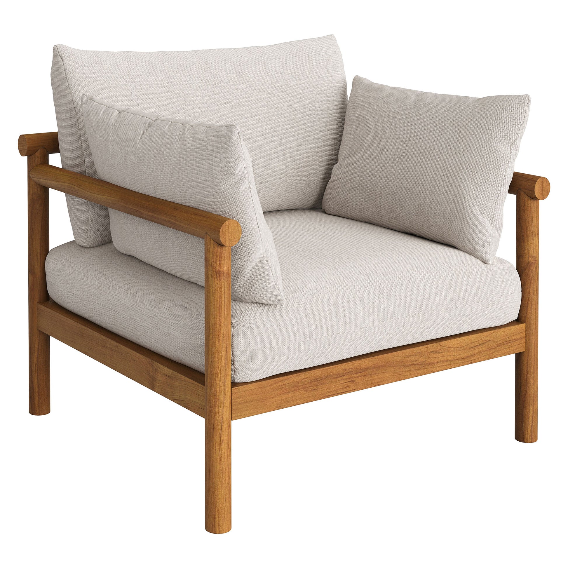 Eleni 4-Piece Outdoor Patio Teak Wood Sofa Set by Modway