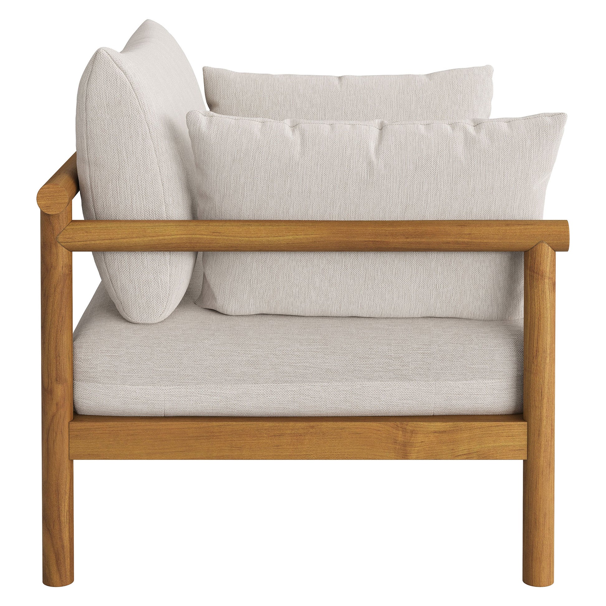 Eleni Outdoor Patio Teak Wood Armchair by Modway