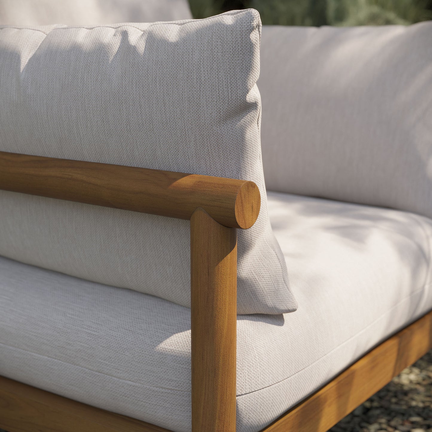 Eleni Outdoor Patio Teak Wood Armchair by Modway