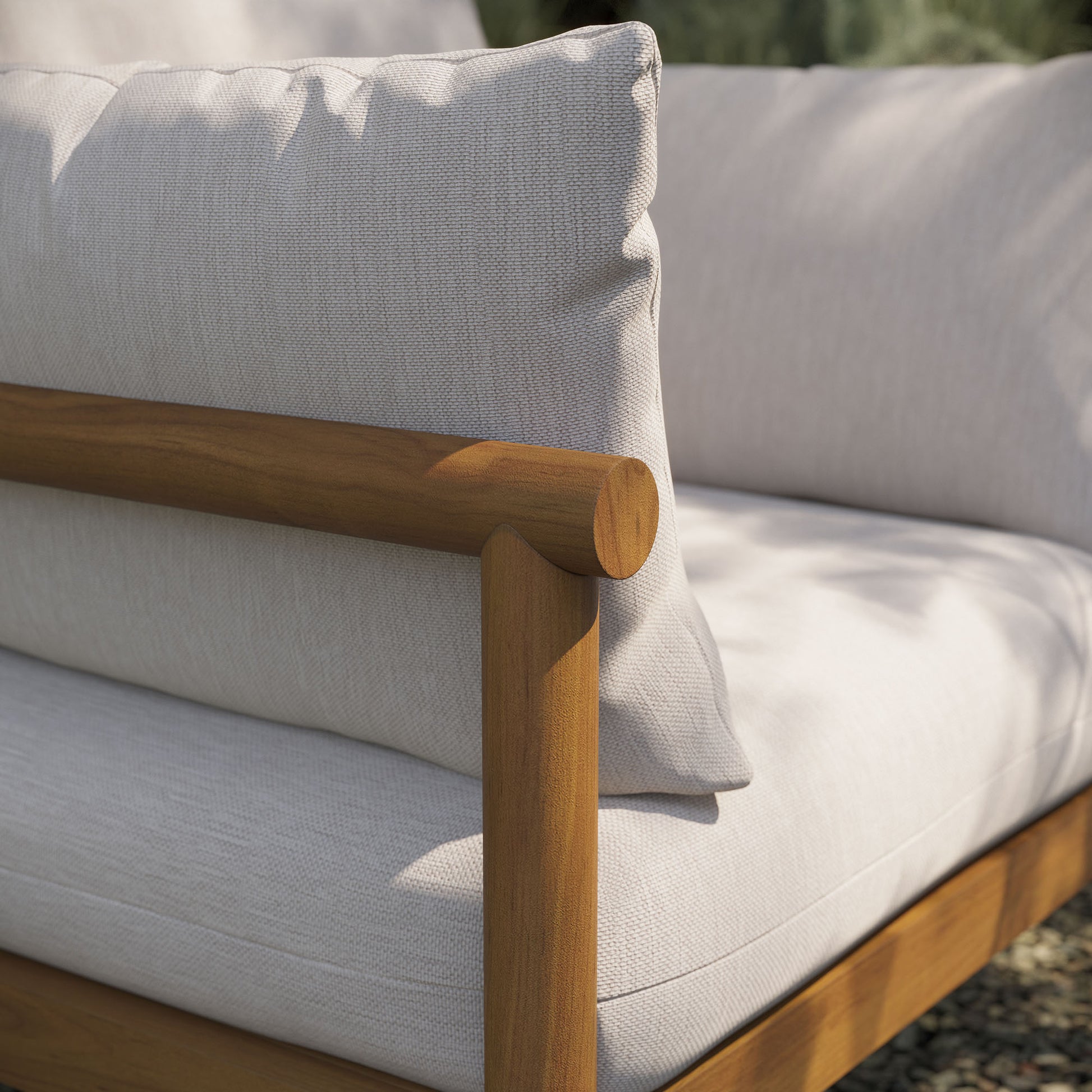 Eleni Outdoor Patio Teak Wood Armchair by Modway