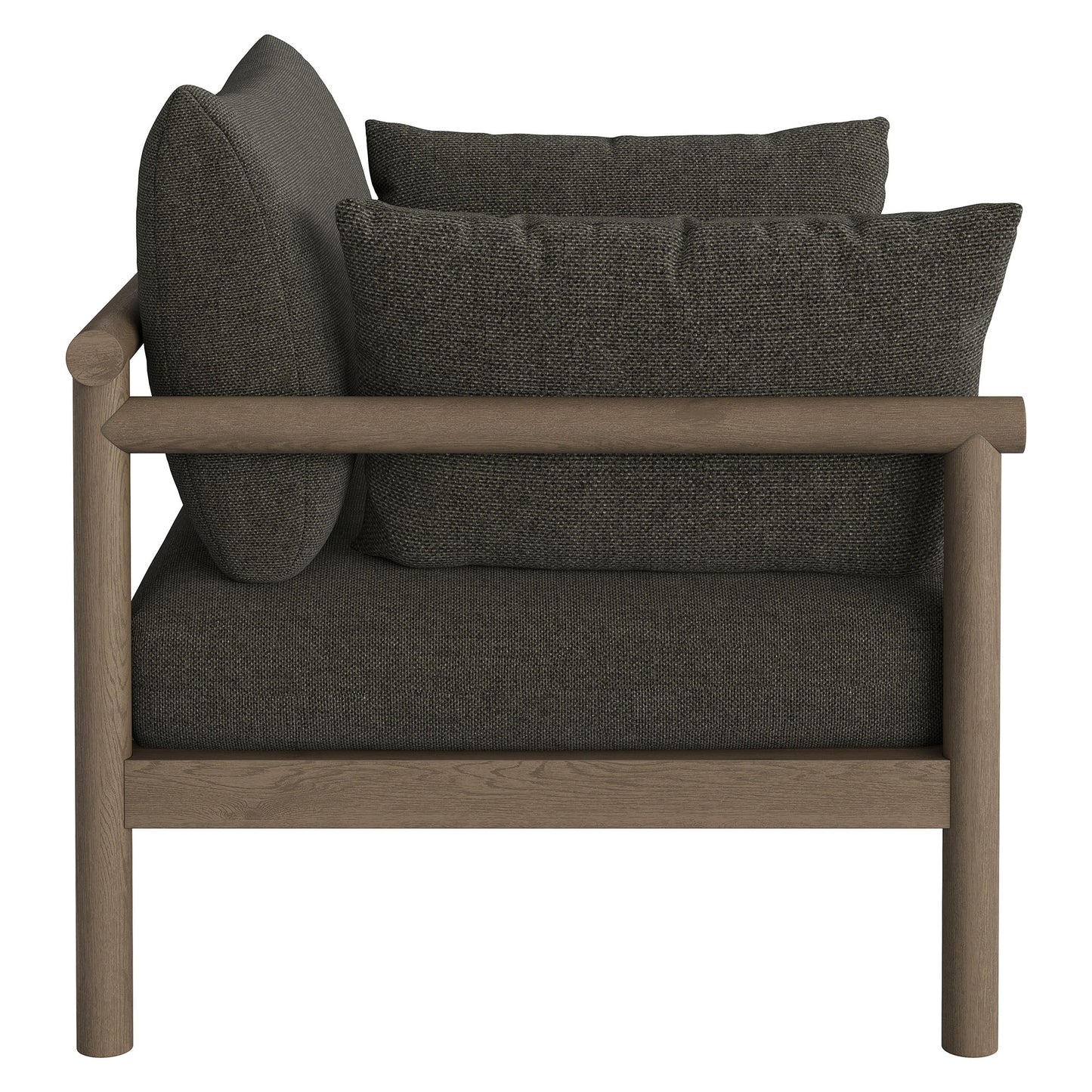 Eleni 2-Piece Outdoor Patio Teak Wood Armchair and Ottoman Set by Modway
