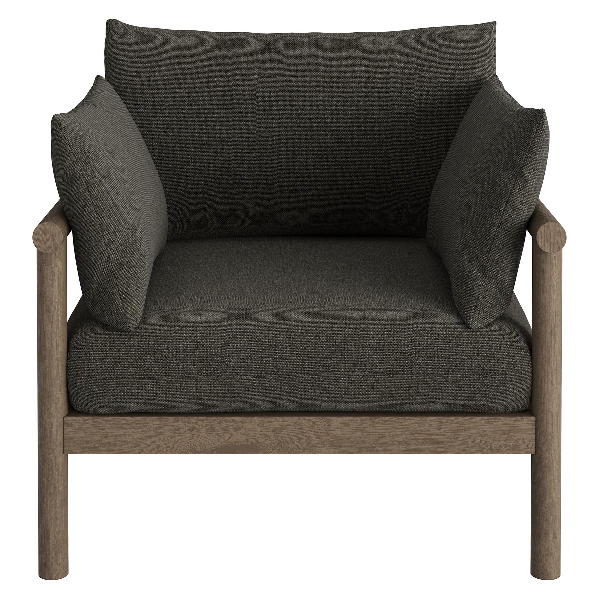 Eleni 2-Piece Outdoor Patio Teak Wood Armchair and Ottoman Set by Modway