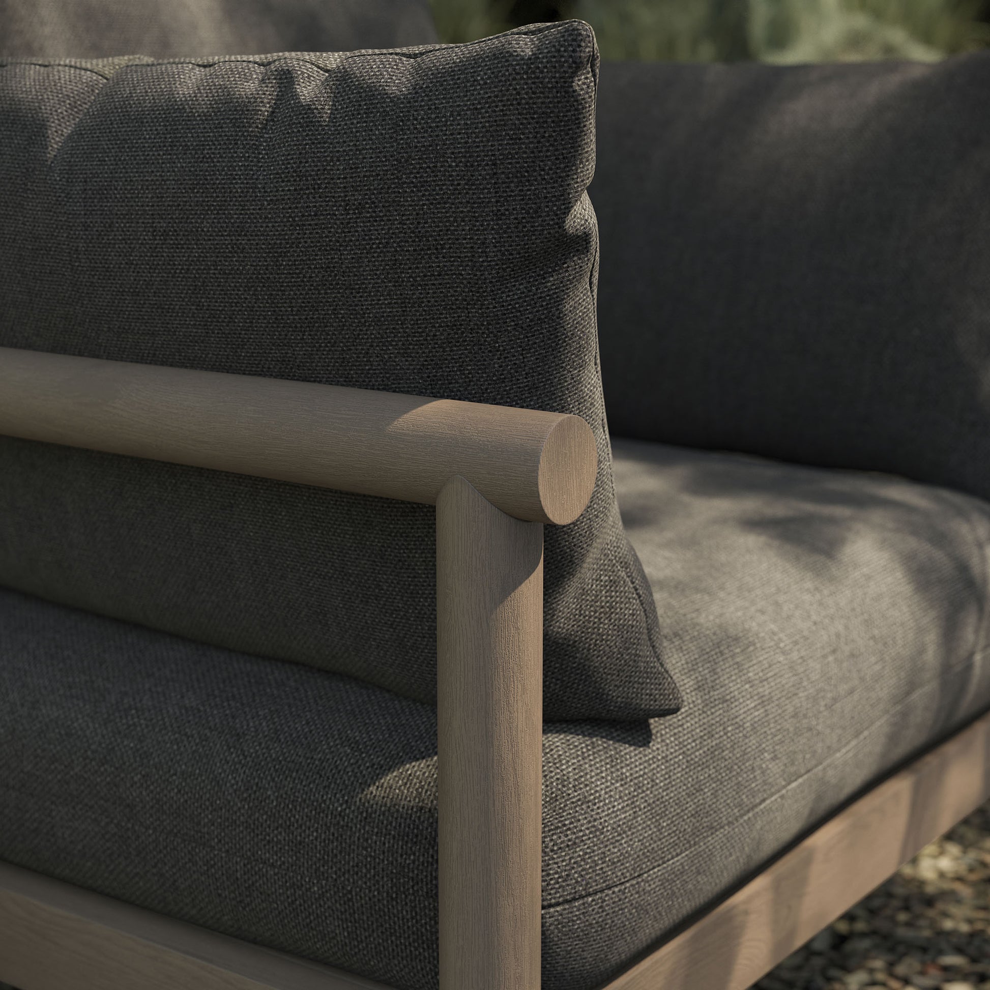 Eleni Outdoor Patio Teak Wood Armchair by Modway