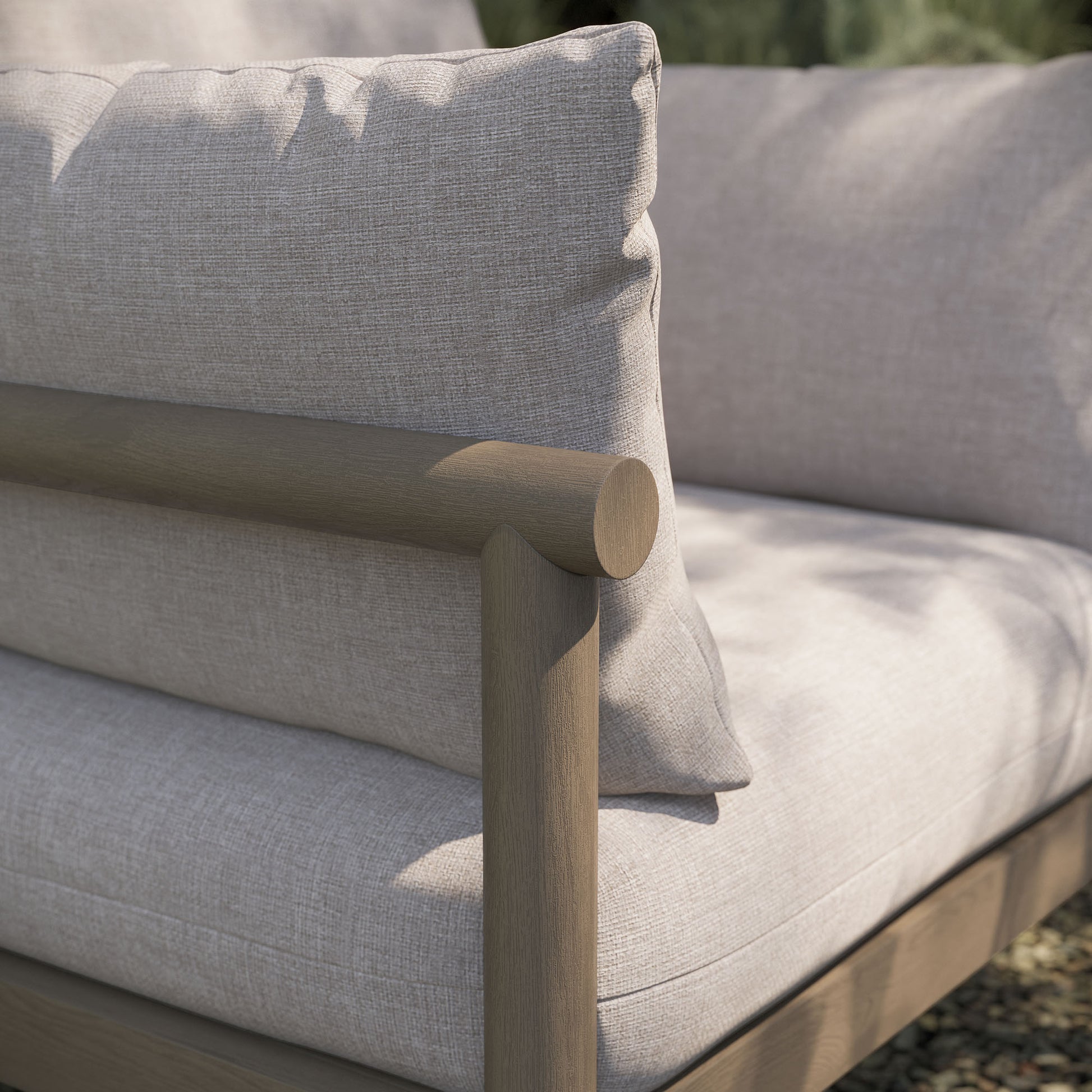 Eleni Outdoor Patio Teak Wood Armchair by Modway