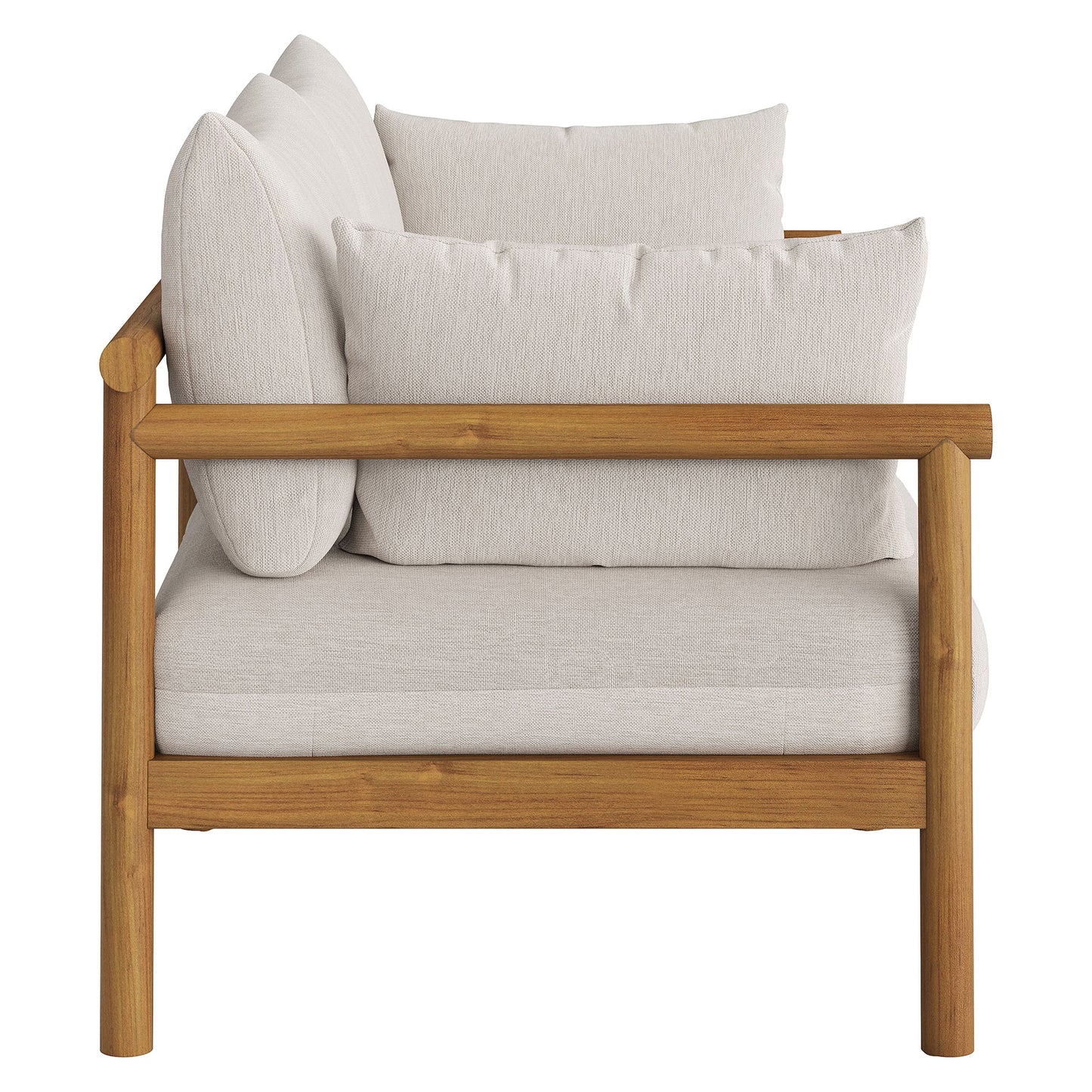 Eleni Outdoor Patio Teak Wood Loveseat by Modway