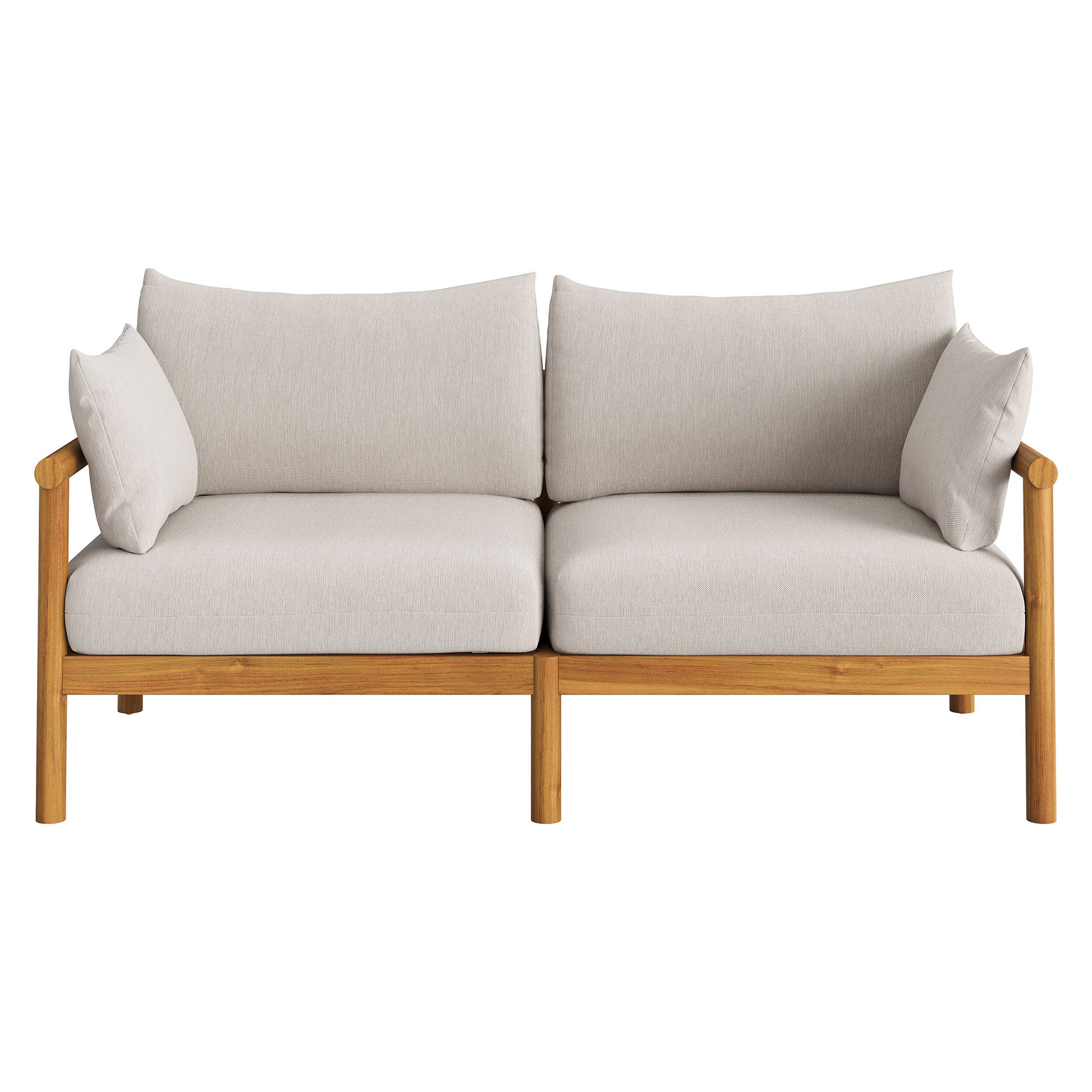 Eleni 4-Piece Outdoor Patio Teak Wood Sofa Set by Modway
