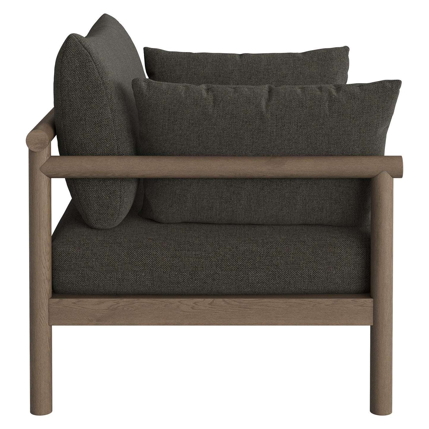 Eleni 2-Piece Outdoor Patio Teak Wood Loveseat with Ottoman Set by Modway