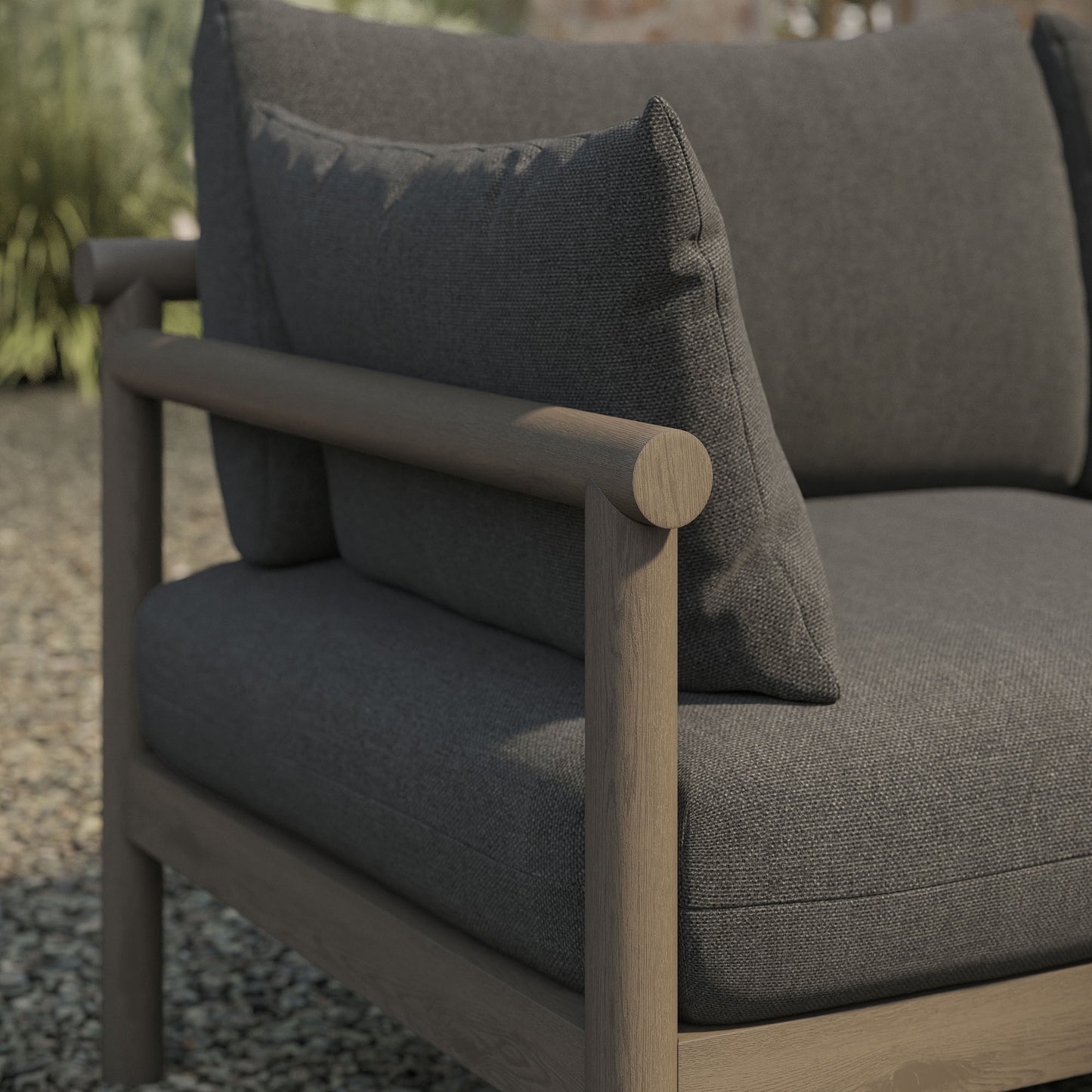 Eleni Outdoor Patio Teak Wood Loveseat by Modway