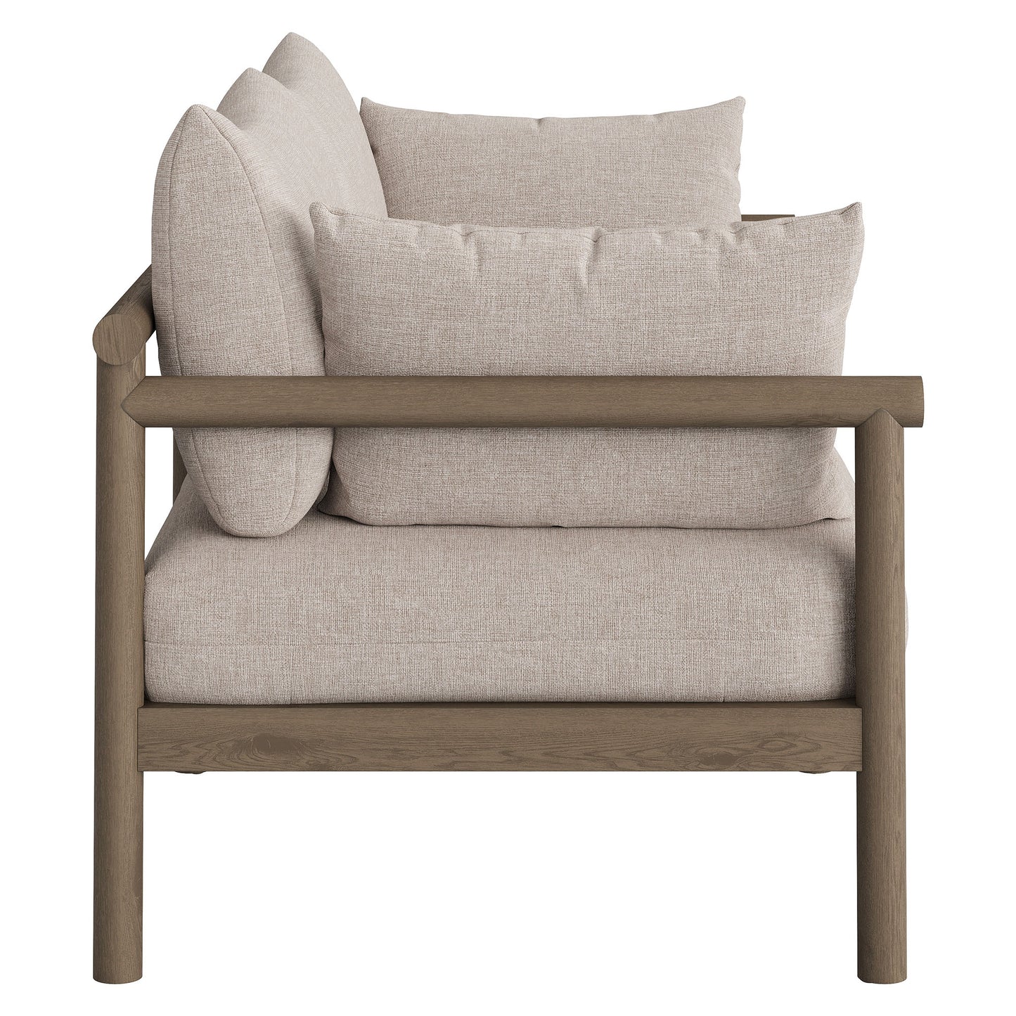 Eleni 2-Piece Outdoor Patio Teak Wood Loveseat with Ottoman Set by Modway