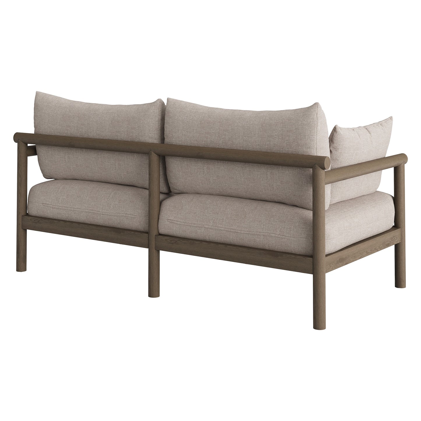 Eleni Outdoor Patio Teak Wood Loveseat by Modway