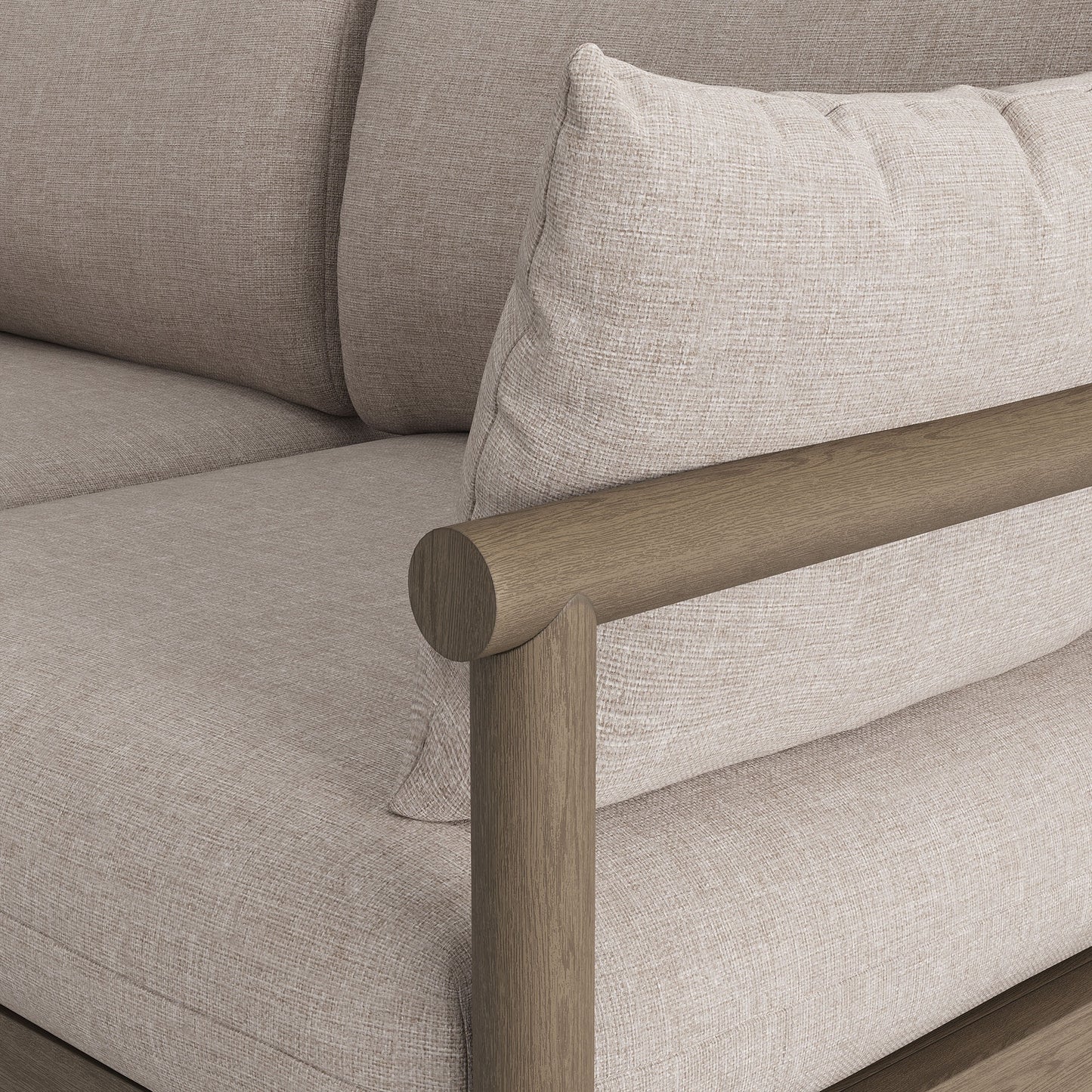 Eleni Outdoor Patio Teak Wood Loveseat by Modway