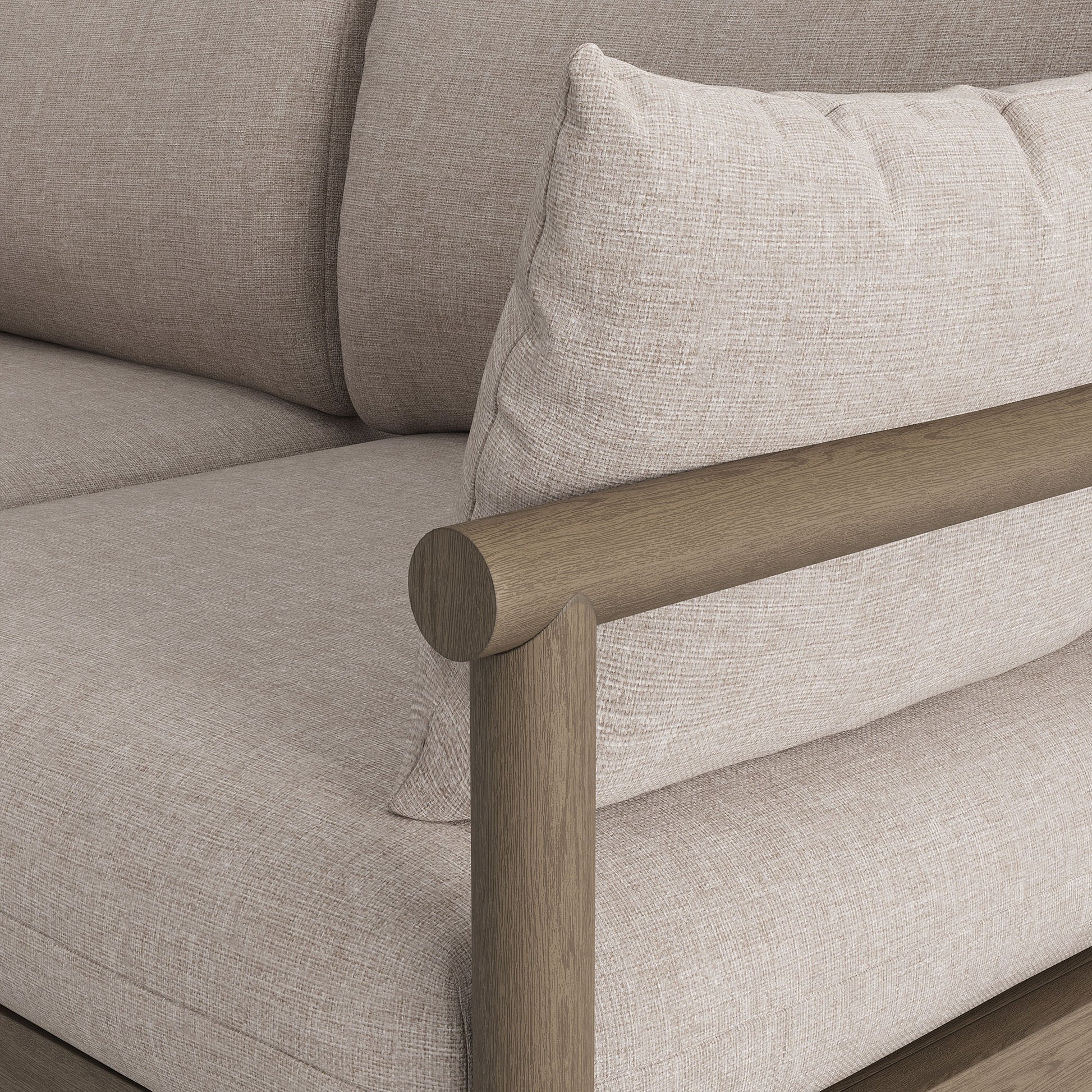 Eleni Outdoor Patio Teak Wood Loveseat by Modway