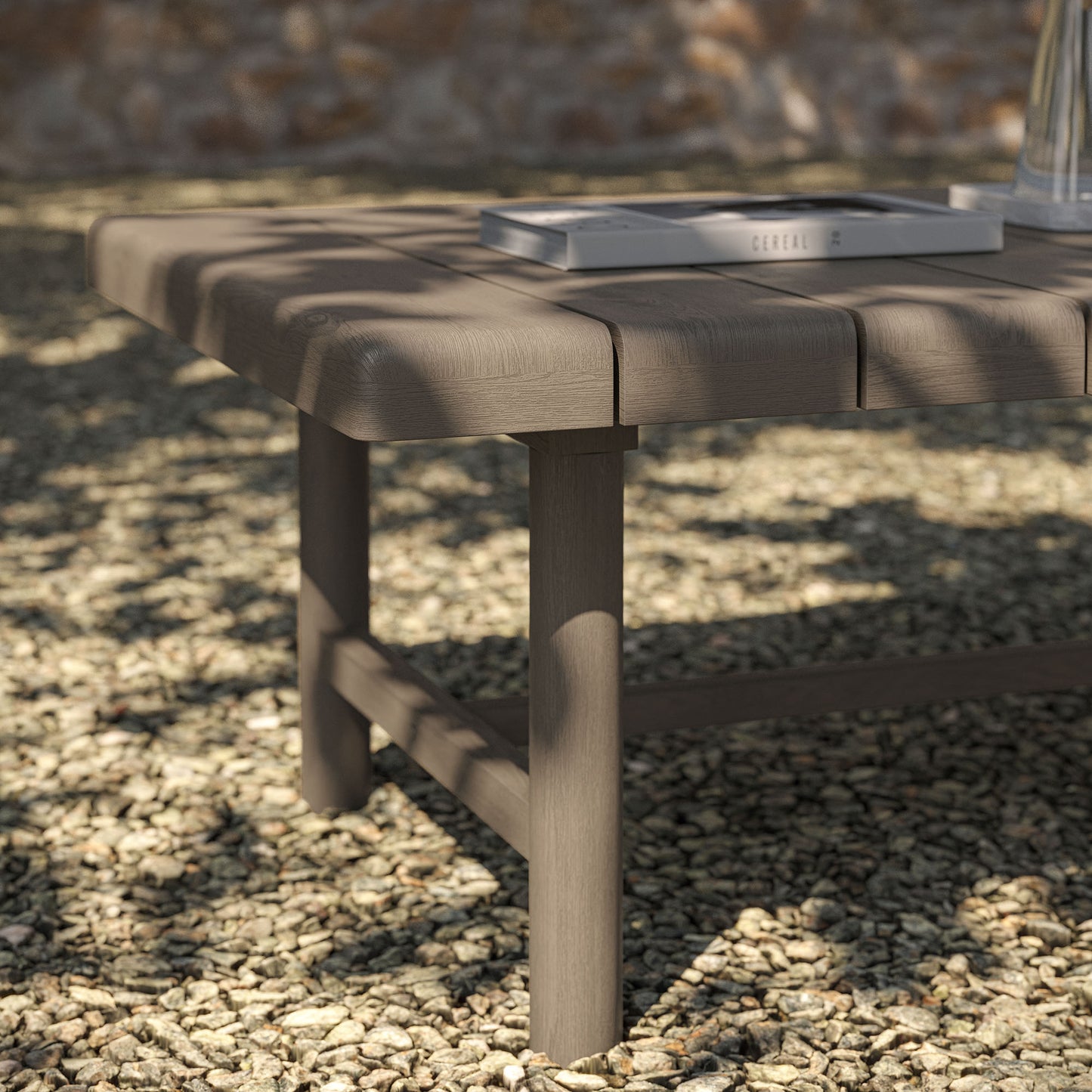 Eleni 41-Inch Outdoor Patio Teak Wood Coffee Table by Modway