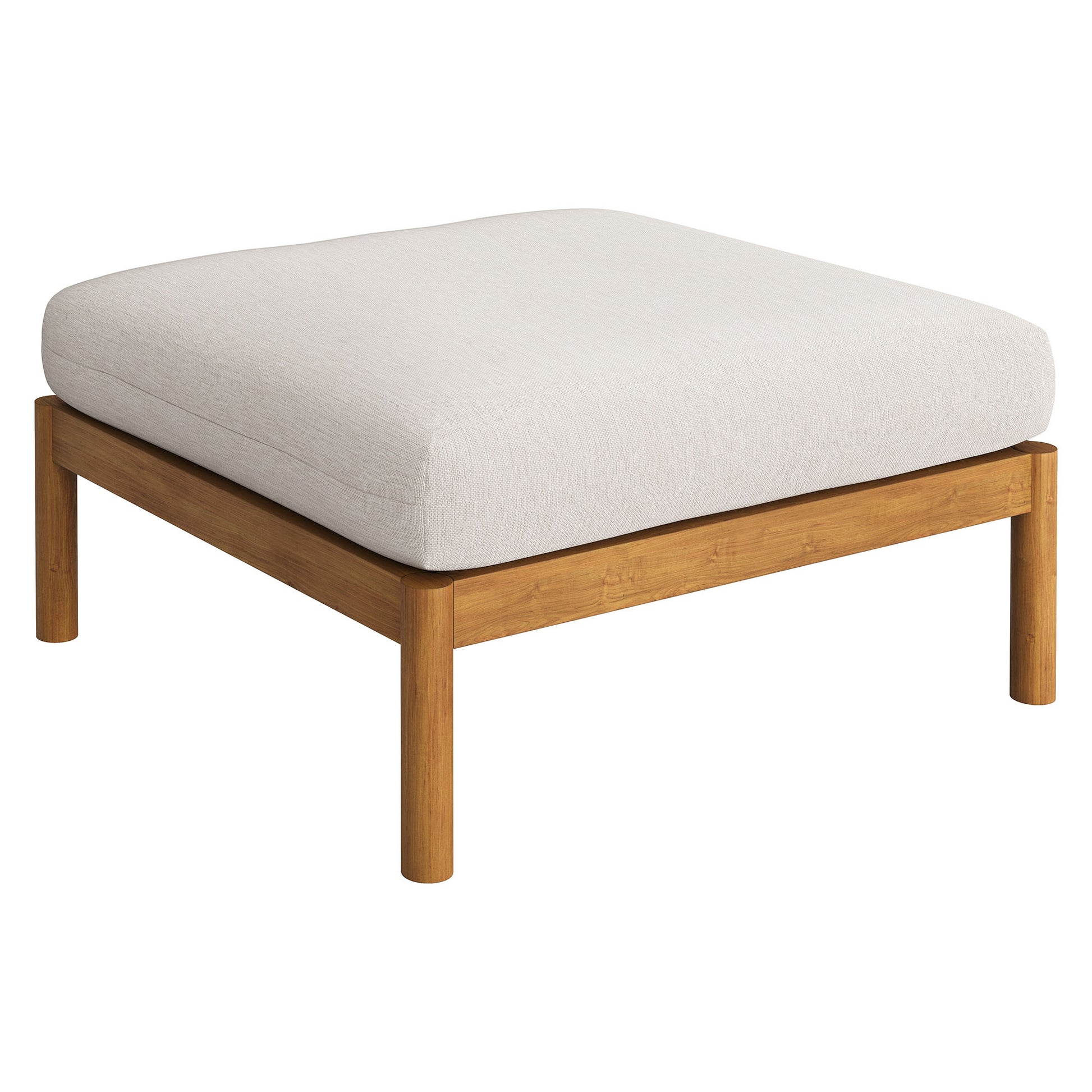 Eleni 2-Piece Outdoor Patio Teak Wood Loveseat with Ottoman Set by Modway