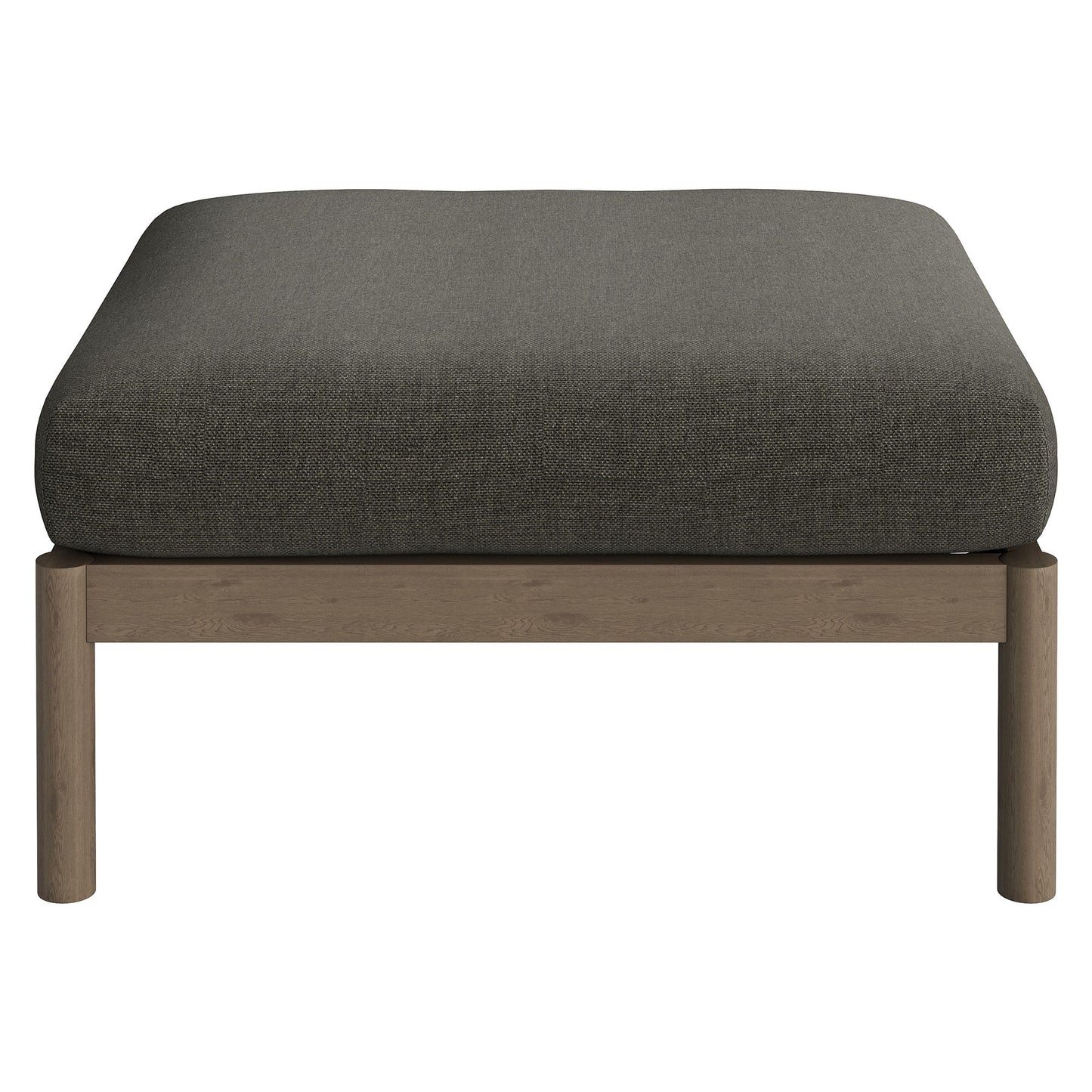 Eleni Square Outdoor Patio Teak Wood Ottoman by Modway