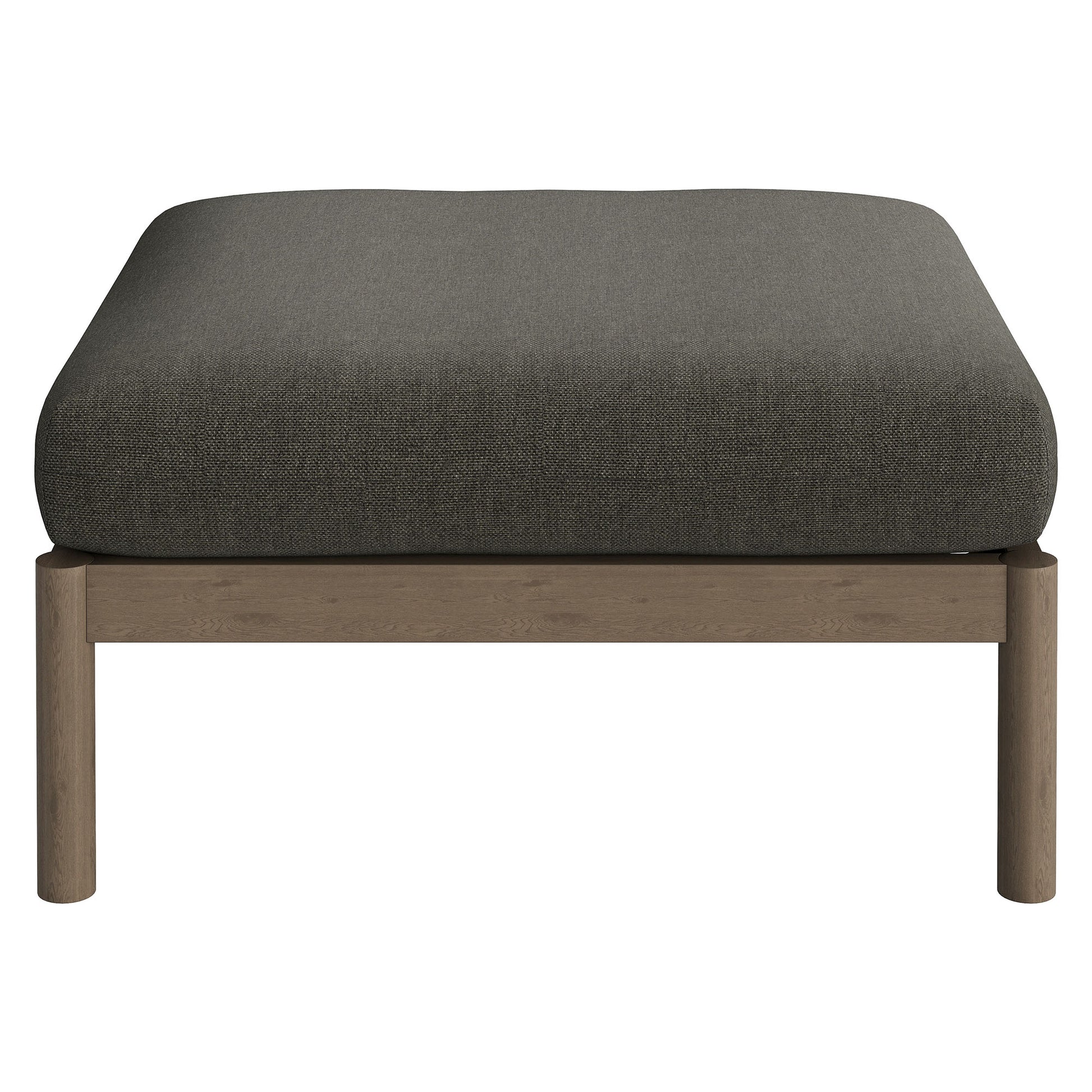 Eleni Square Outdoor Patio Teak Wood Ottoman by Modway