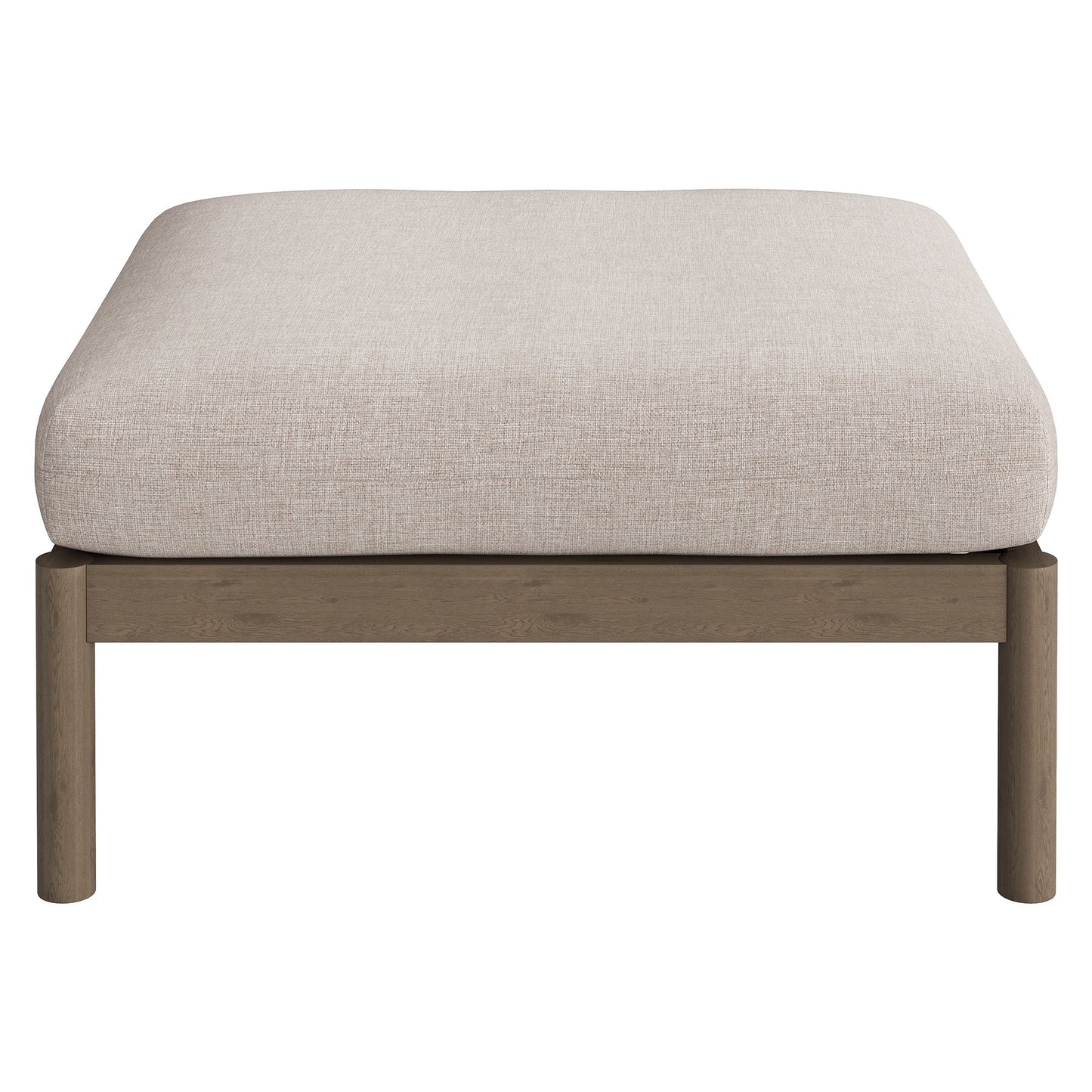 Eleni Square Outdoor Patio Teak Wood Ottoman by Modway